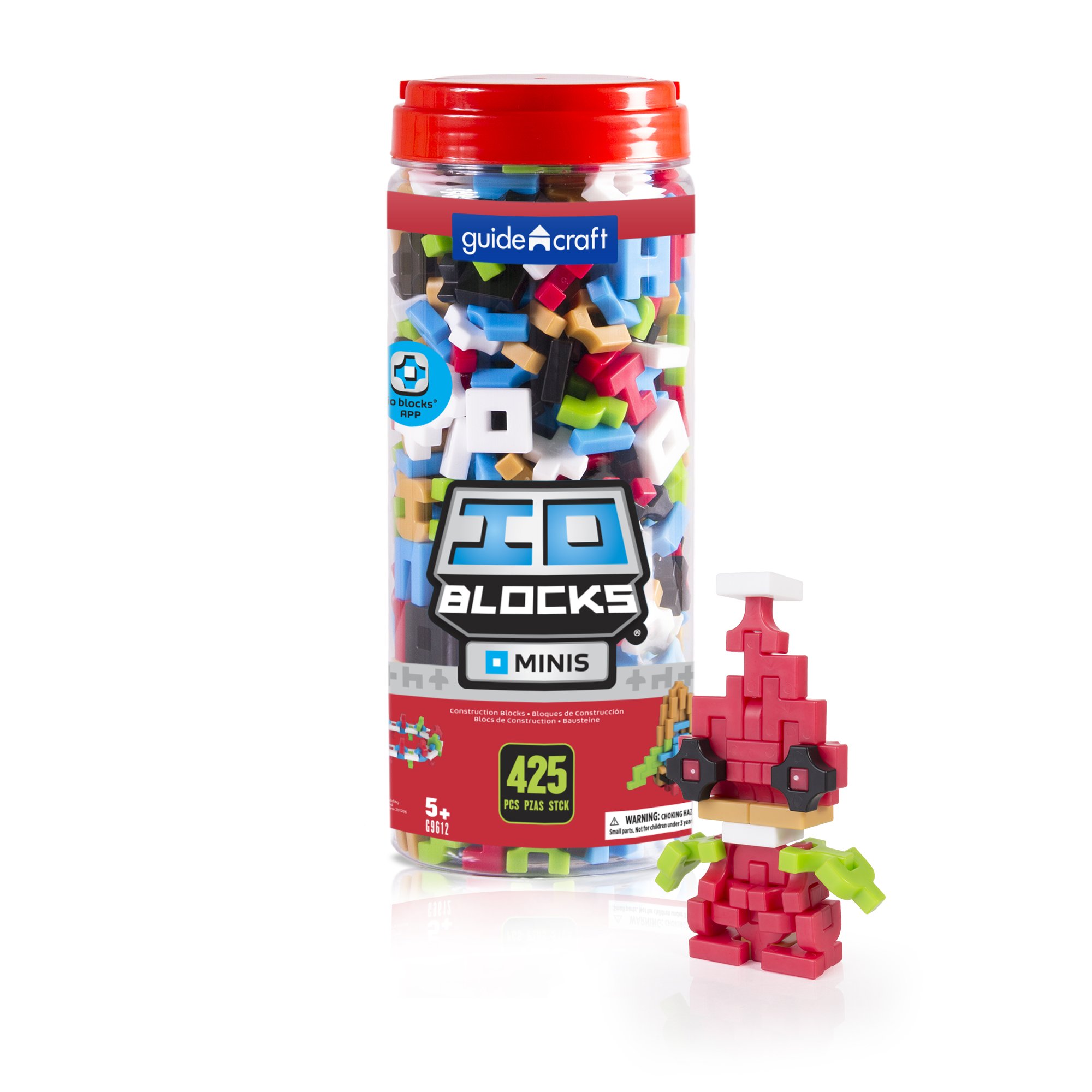 Guidecraft IO Blocks Minis - 425 Piece STEM Building Toy Set for Kids | Educational Construction Blocks for Creative Play | Perfect for Classrooms, Homeschooling & Birthday Gifts