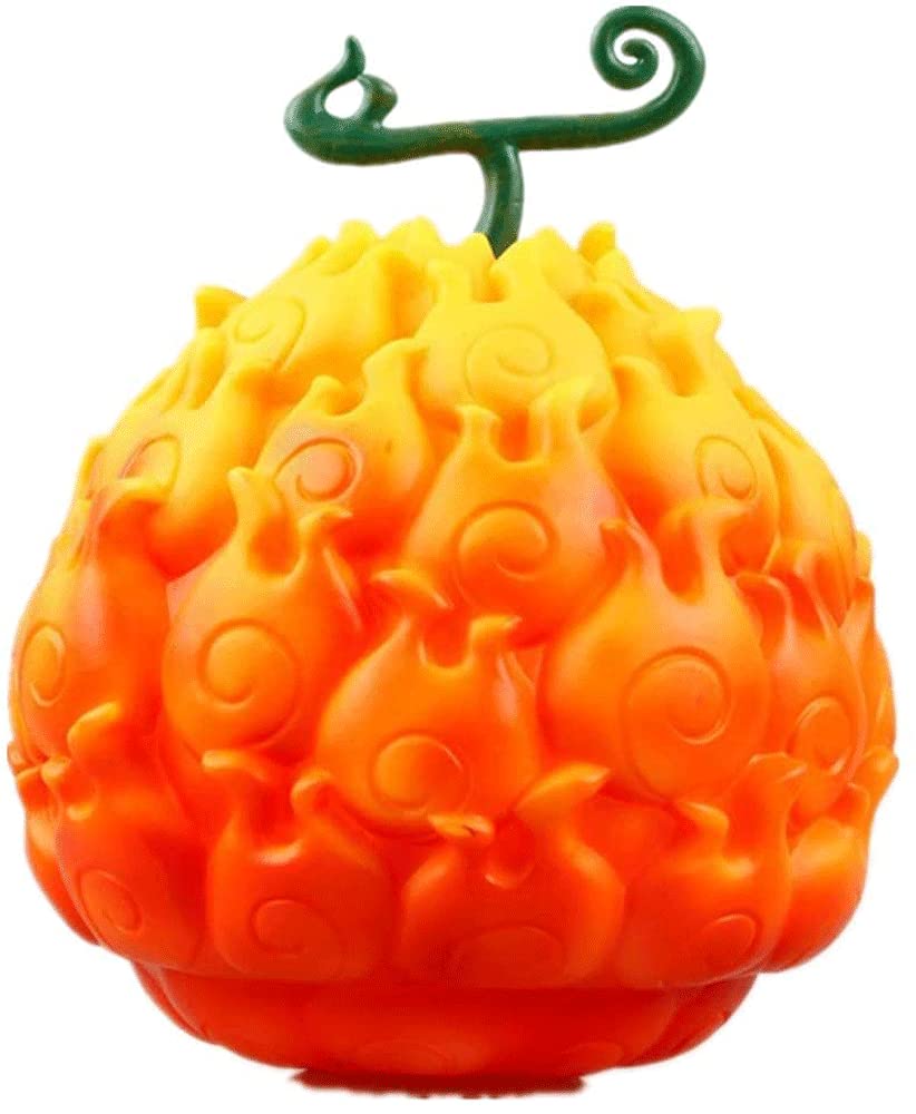 One Piece Devil Fruit Replica - 6.6 Inch Rubber & Burnt Fruit Anime Action Figure | PVC Collectible Model for Display, Gift & Car Decoration | Perfect for Anime Fans & Home/Office Decor