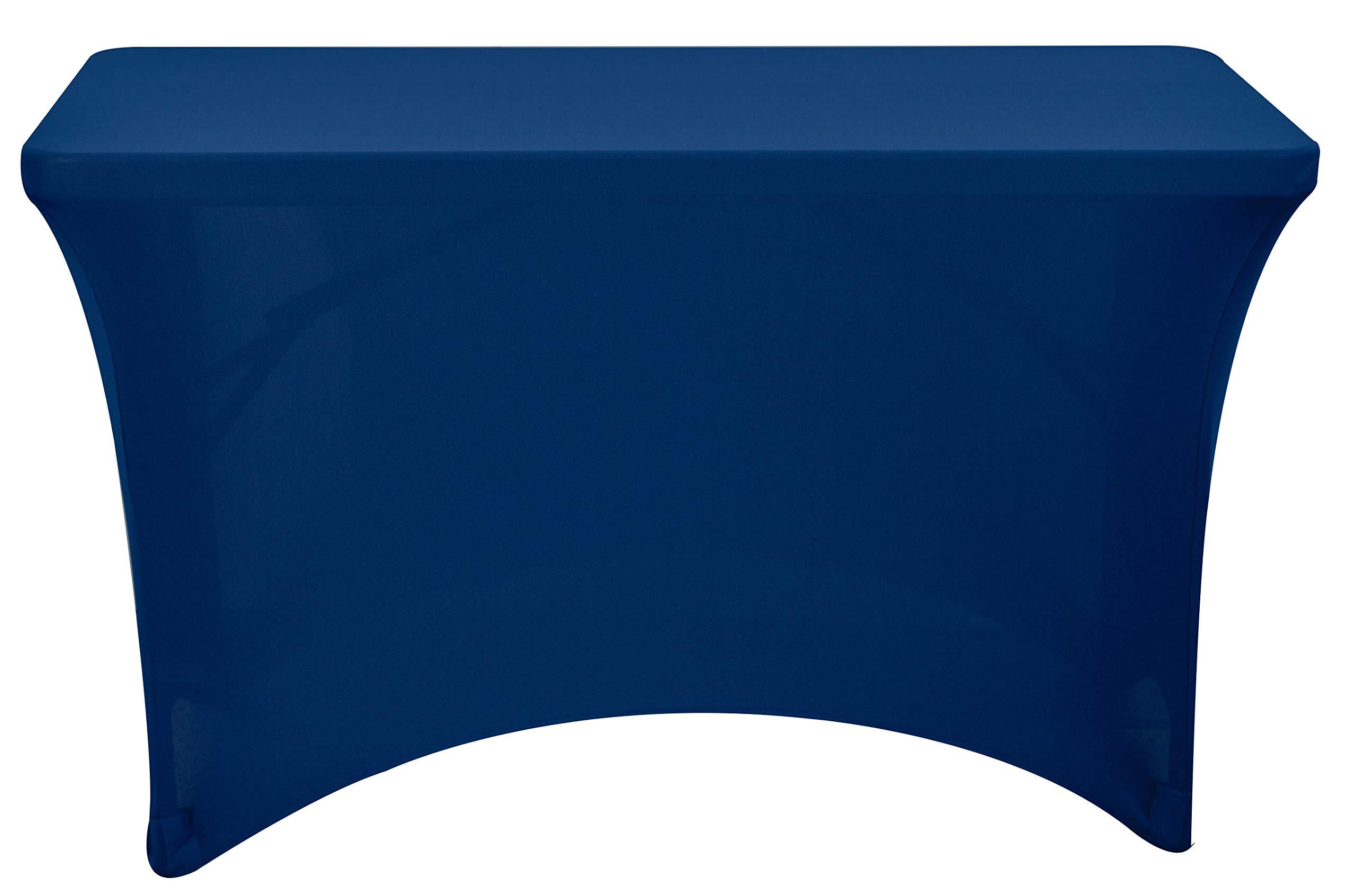 Premium Iceberg iGear Stretch Fabric Rectangular Tablecloth - Poly Spandex Blend for 4ft Tables (48