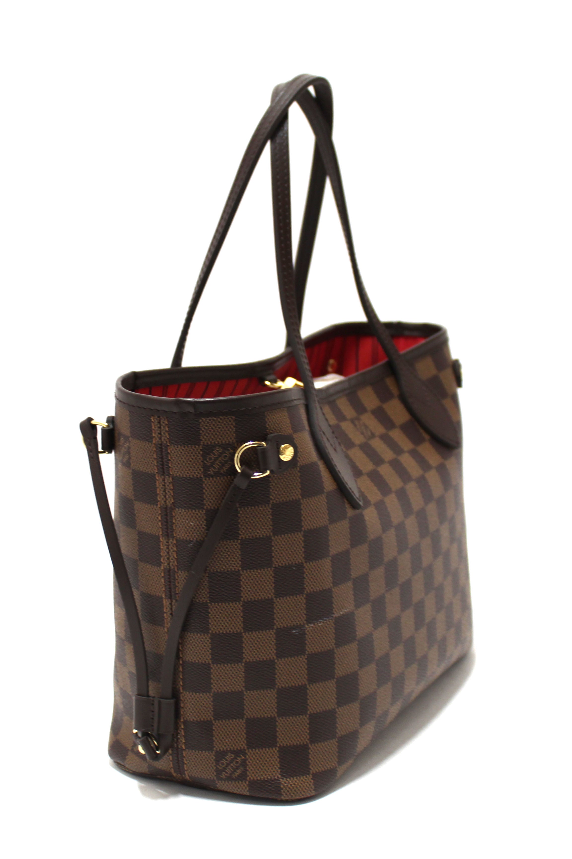 Authentic Louis Vuitton Damier Ebene Canvas Neverfull PM Shoulder Tote Bag - Luxury Handbag for Women, Perfect for Work, Travel & Shopping