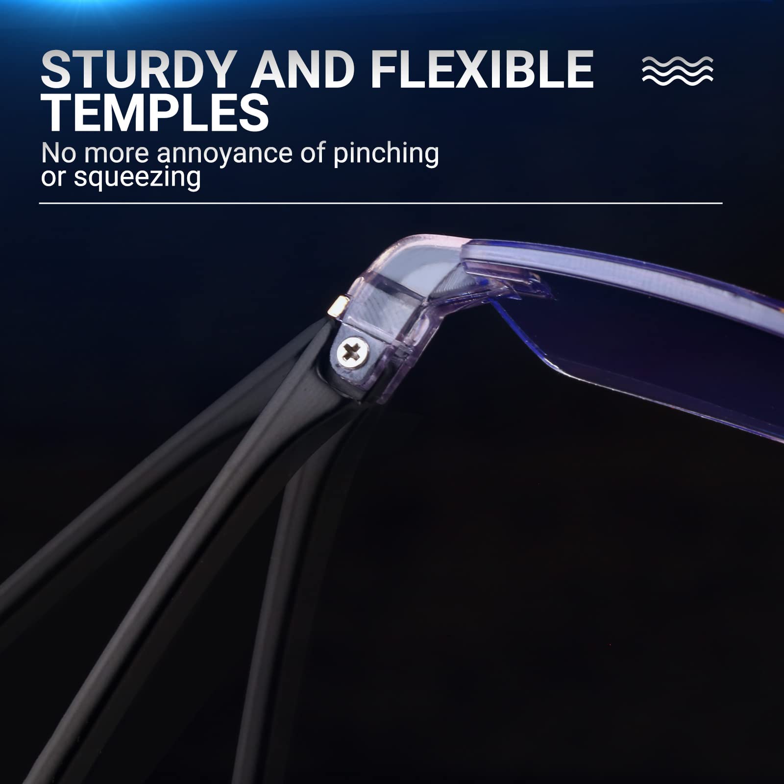 TERAISE Blue Light Blocking Reading Glasses for Women - Anti Fatigue Computer Glasses with Diamond-Cut Design - Perfect for Office Work, Screen Time & Digital Eye Strain Relief