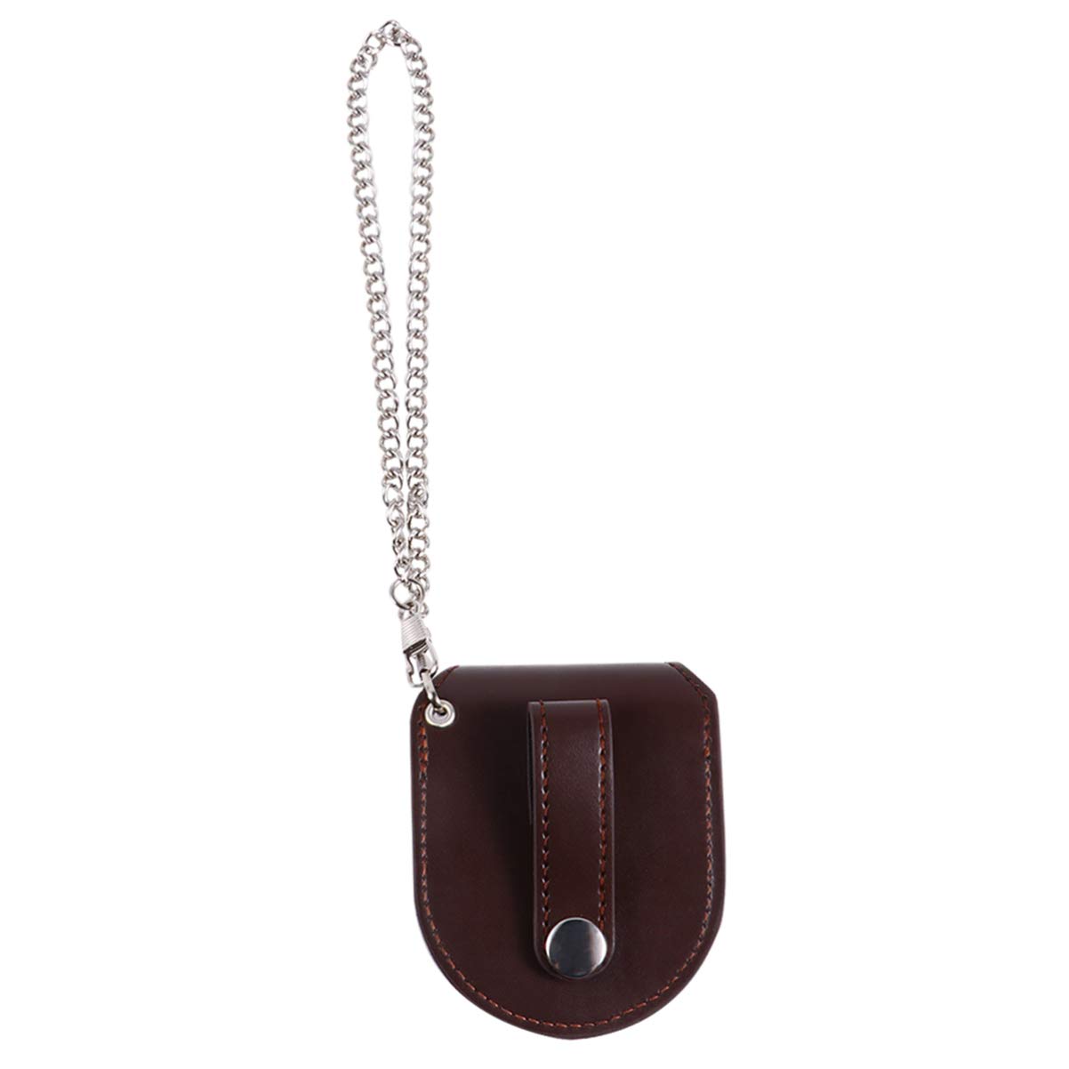 Balacoo Vintage Leather Pocket Watch Case - Genuine Leather Watch Pouch Protector Holder with Waist Clip | Antique Style Watch Accessory for Men | Perfect for Steampunk Costumes, Historical Reenactments & Collector's Display