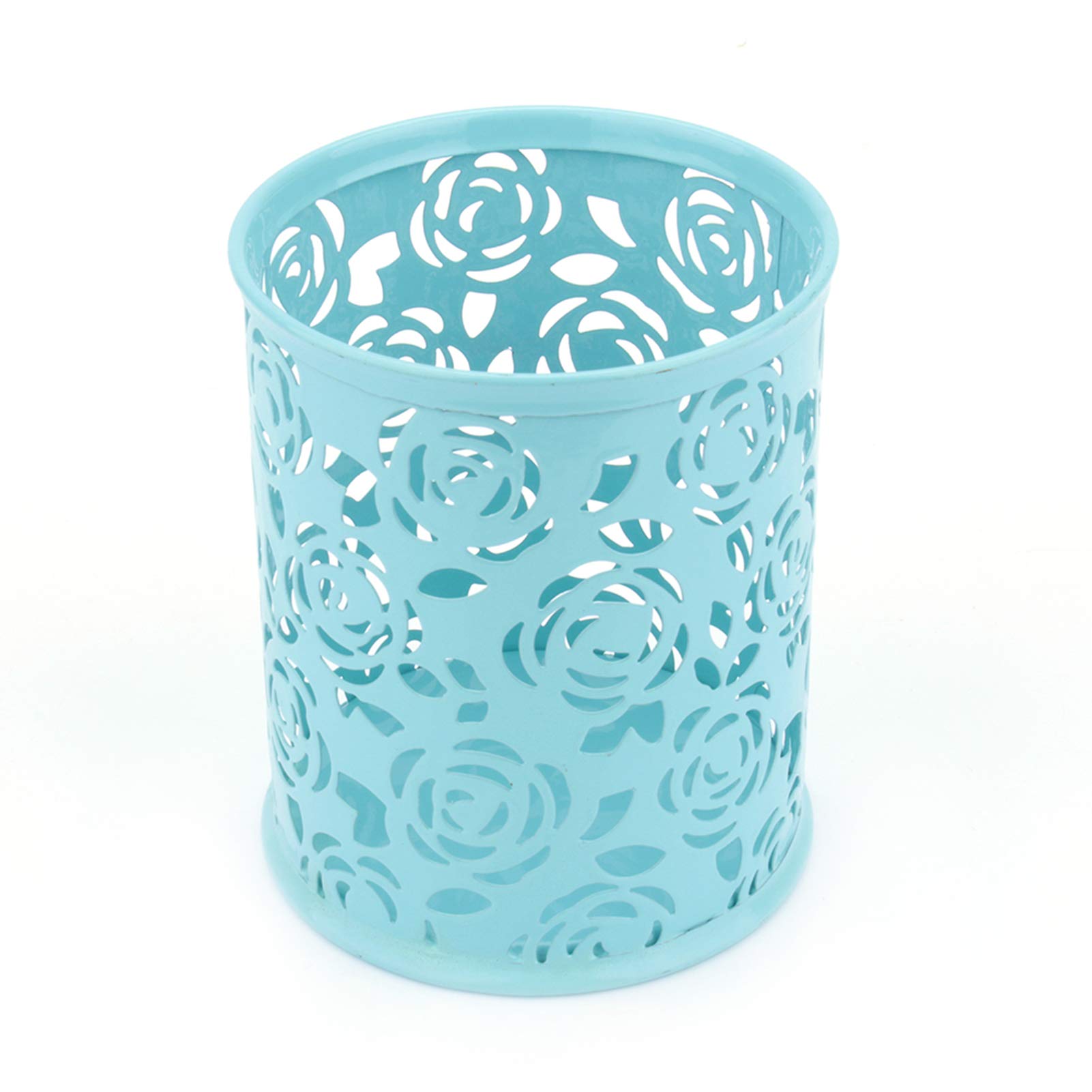 Rose Flower Pattern Hollow Pen Holder - Pencil Pot & Pen Organizer for Office, School, and Home Desk Organization | Stylish Storage for Pens, Pencils & Art Supplies