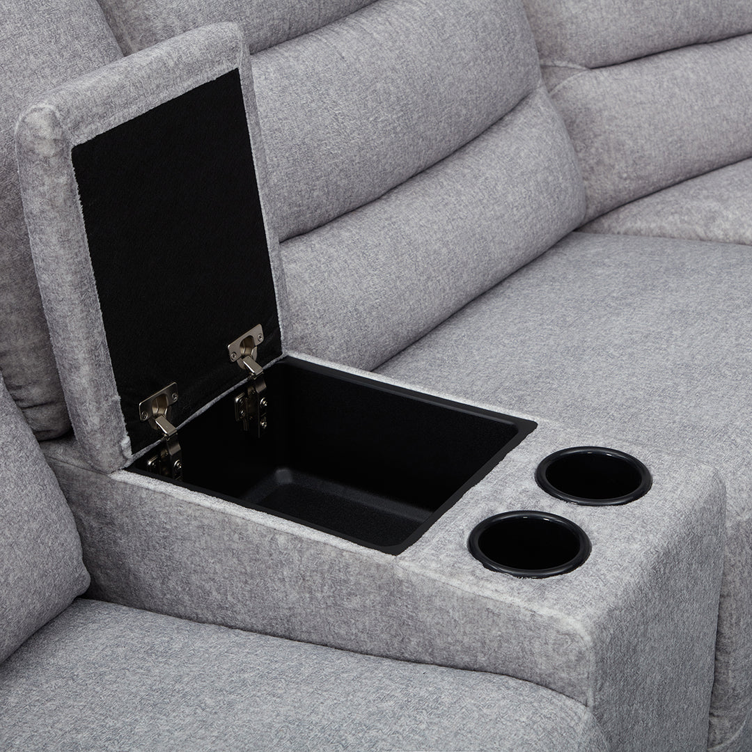 Premium Preston Power Reclining Sectional Sofa - Modern L-Shaped Recliner with USB Charging & Cup Holders | Perfect for Living Room, Home Theater & Family Gatherings