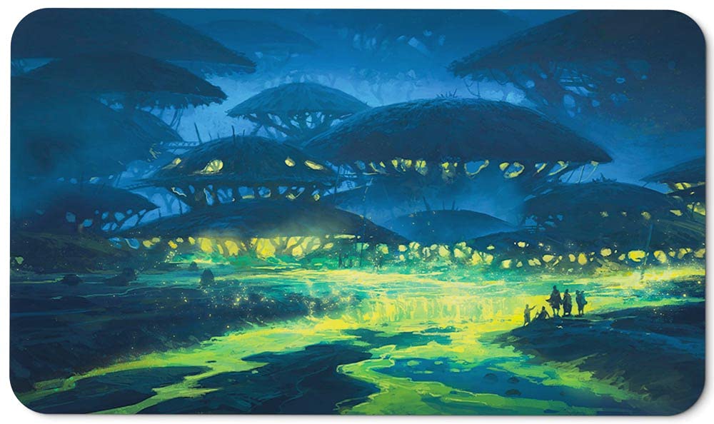 Paramint Jellyfish Village (Stitched) MTG Playmat by Andreas Rocha - Premium Magic The Gathering Playmat for MTG, YuGiOh, Pokemon TCG Games - Original Fantasy Art Gaming Mat for Card Game Enthusiasts - Perfect for Tournaments, Game Nights & Collectors