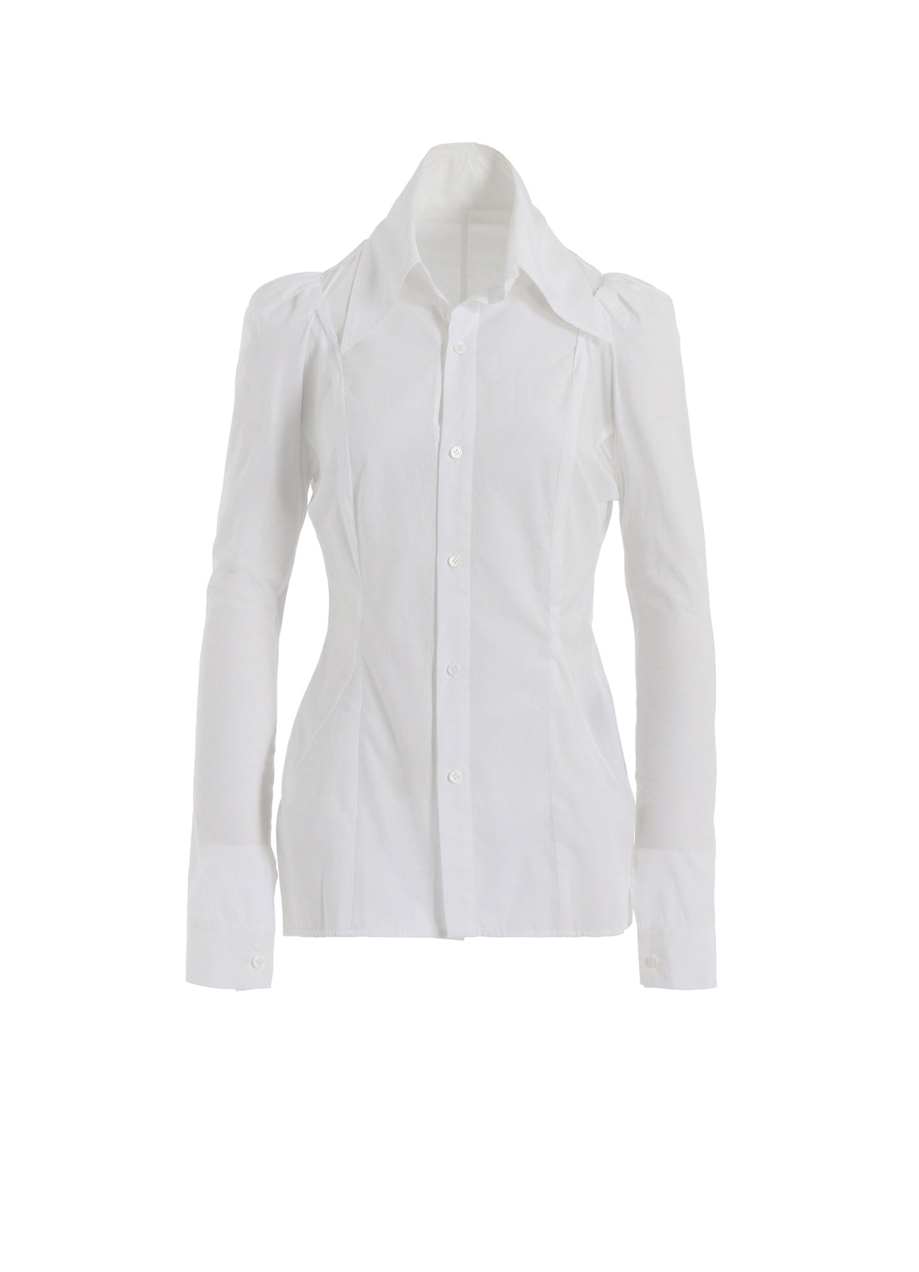 COTTON BROAD PUFF SLEEVE SLIM FIT BLOUSE for Women - Elegant Office Wear & Casual Outfit
