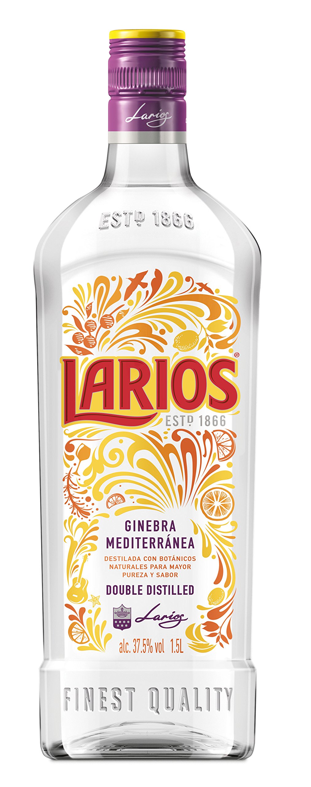 Premium Gin Larios Rose 1.5L - Spanish Floral Gin with Rose Petals & Botanicals | Perfect for Cocktails, Gifts & Special Occasions