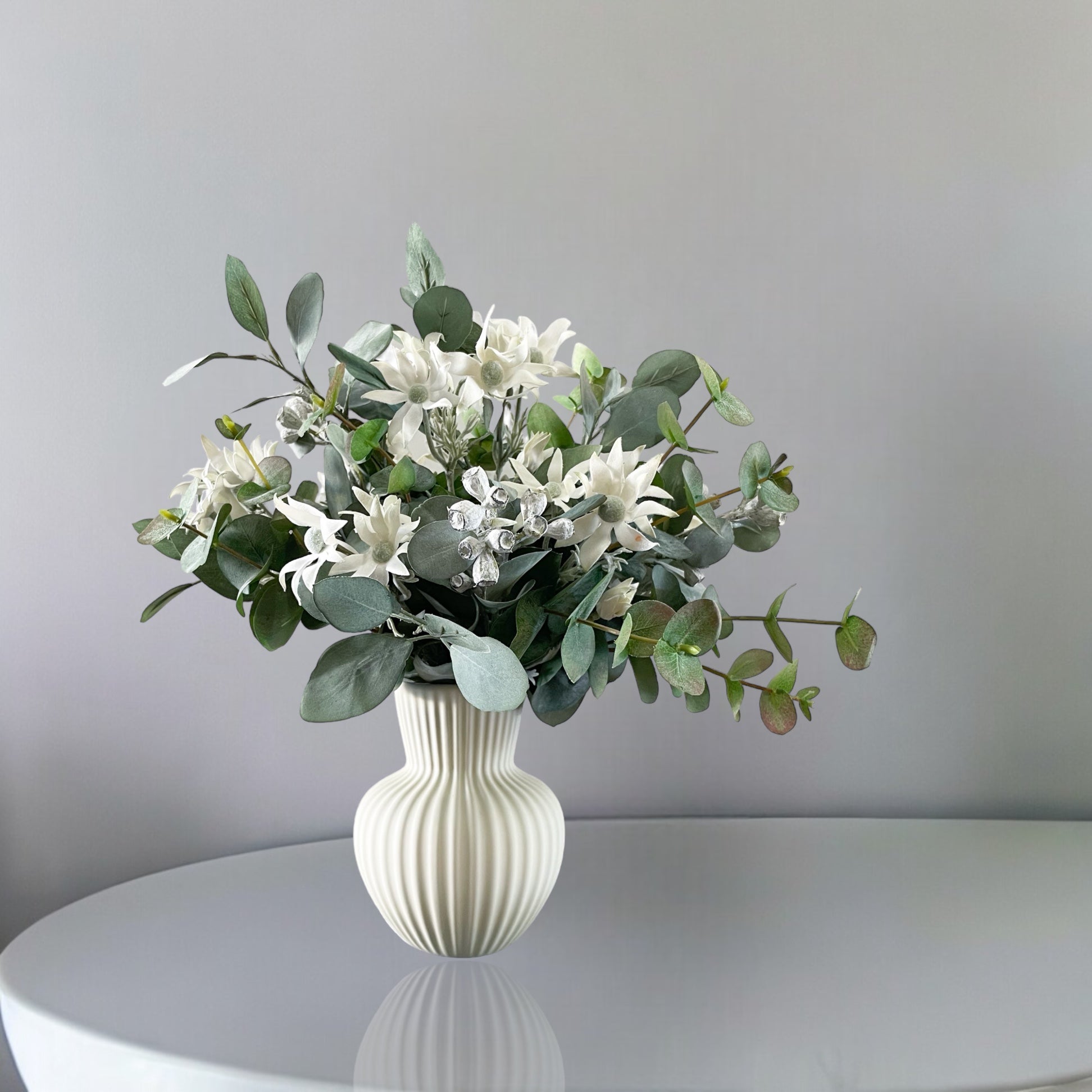 Premium Flannel Flowers, Tetra Nuts & Mixed Native Foliage Bouquet - Perfect for Weddings, Home Decor & Special Occasions