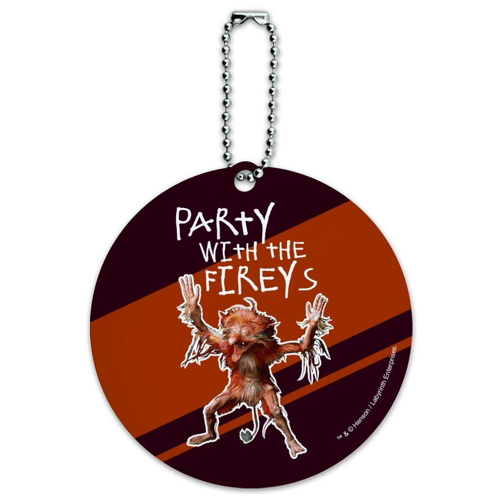 The Fireys Labyrinth Round Luggage ID Tag - Unique Suitcase & Carry-On Baggage Identifier for Travel, Parties, and Movie Fans