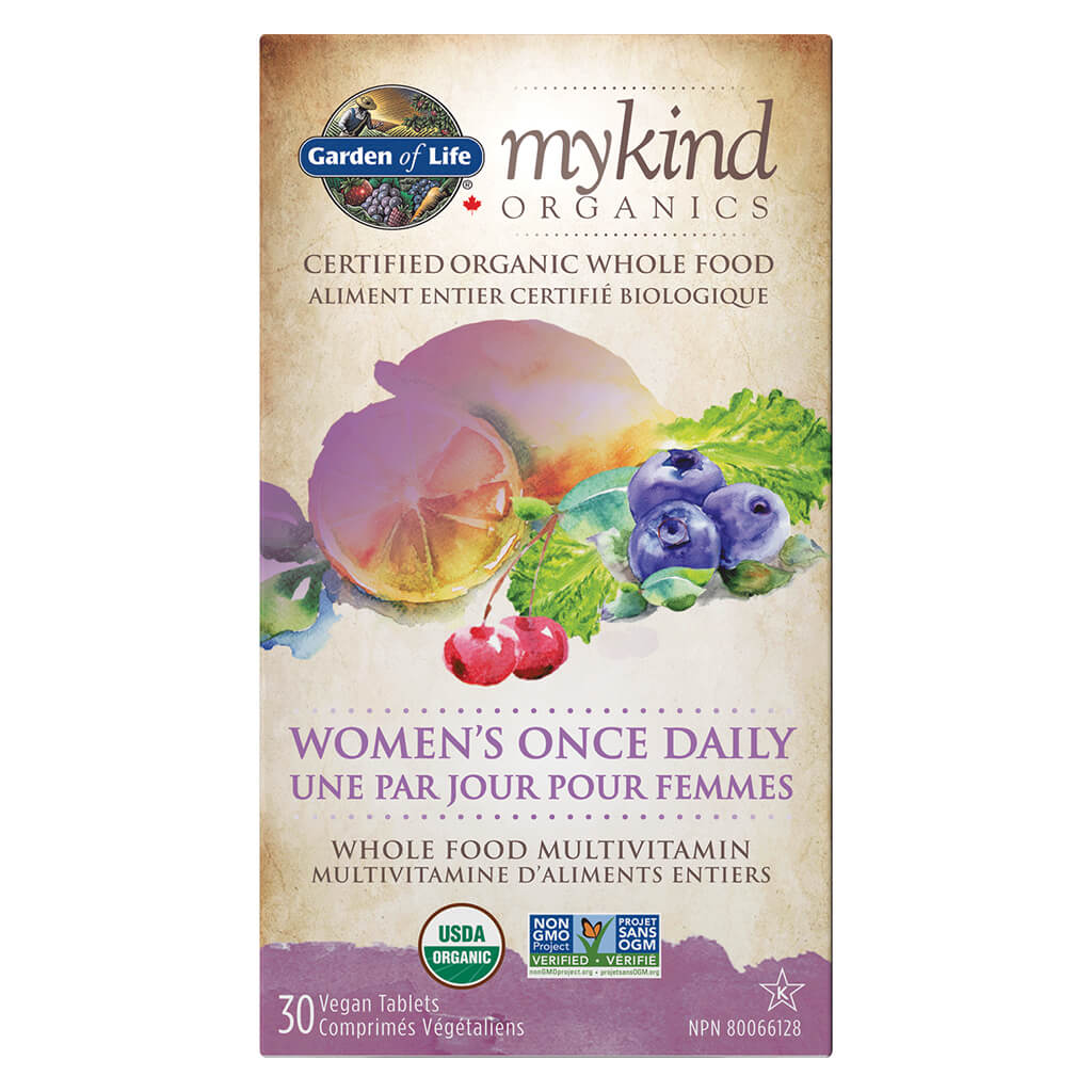 myKind Organics Women's Once Daily Multivitamin - Organic Whole Food Vitamins for Women with Iron & Vitamin D - Supports Energy, Immunity & Bone Health - Perfect for Busy Professionals & Active Lifestyles