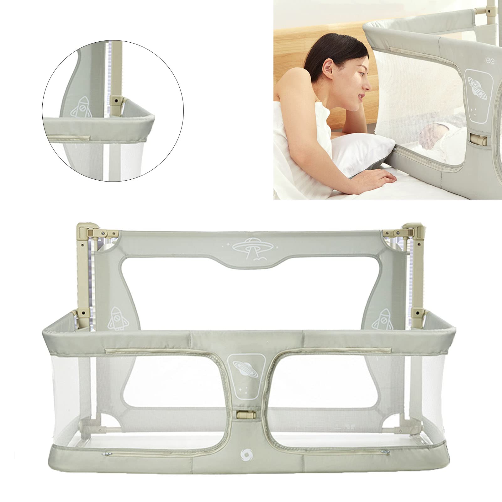 **Portable Baby Bedside Sleeper - Safe & Multifunctional Bassinet Crib for Newborns (Girls & Boys) - Perfect for Nursery, Travel & Co-Sleeping**