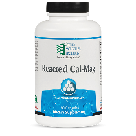 OrthoMolecular Products Reacted Calcium Magnesium Supplement - Supports Bone Health & Muscle Function - Ideal for Athletes & Active Lifestyles