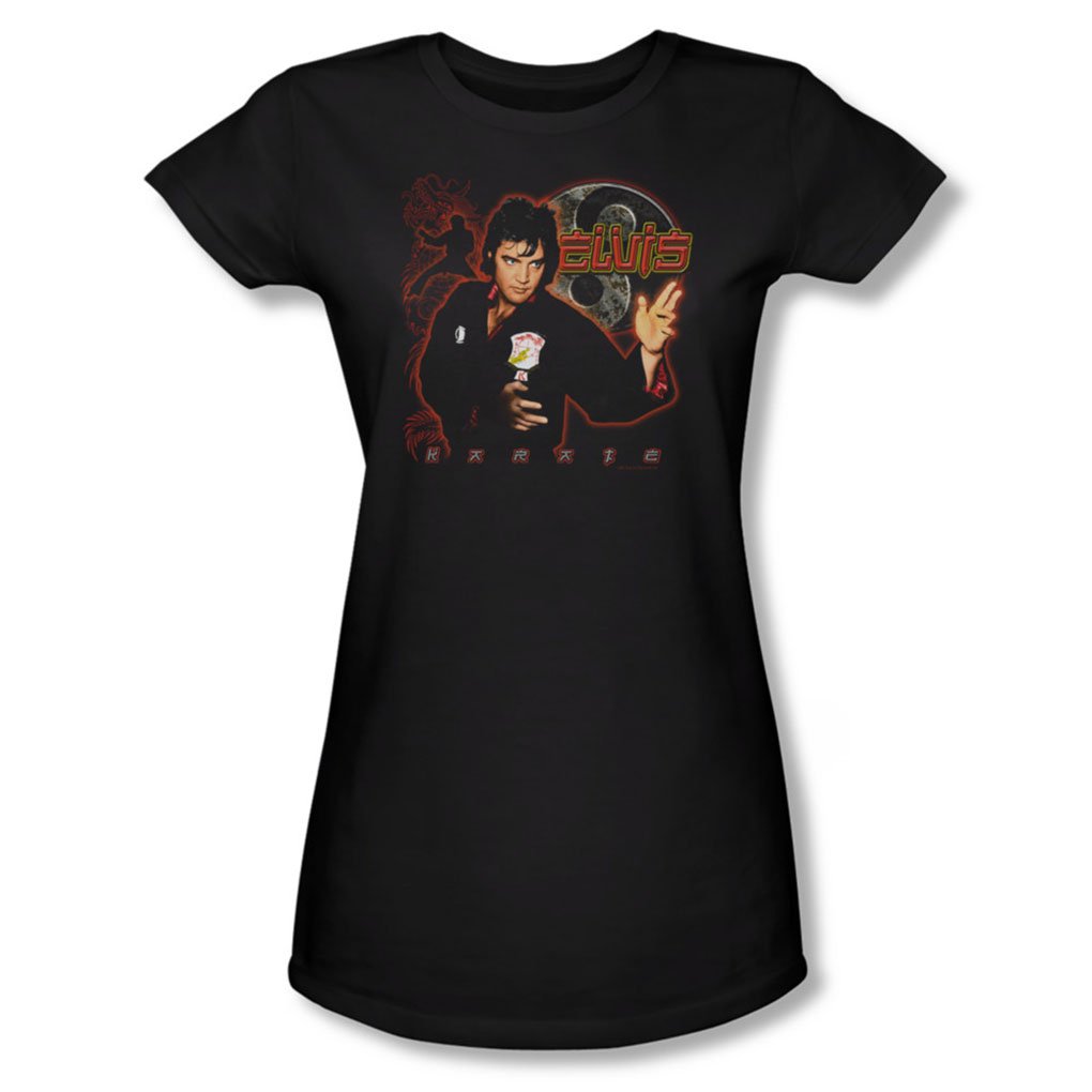 Elvis Karate Juniors Black T-Shirt - Kids Martial Arts Training & Casual Wear for Boys & Girls