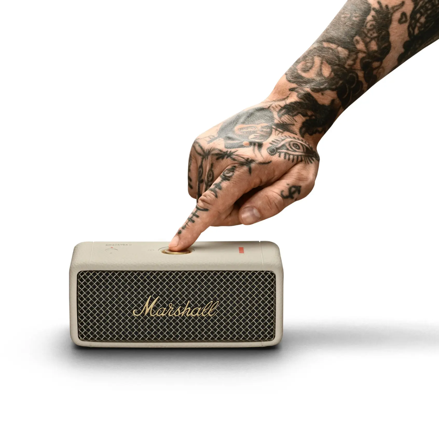 Marshall Emberton II Portable Bluetooth Speaker - White | Wireless Outdoor Speaker for Travel, Beach, and Parties
