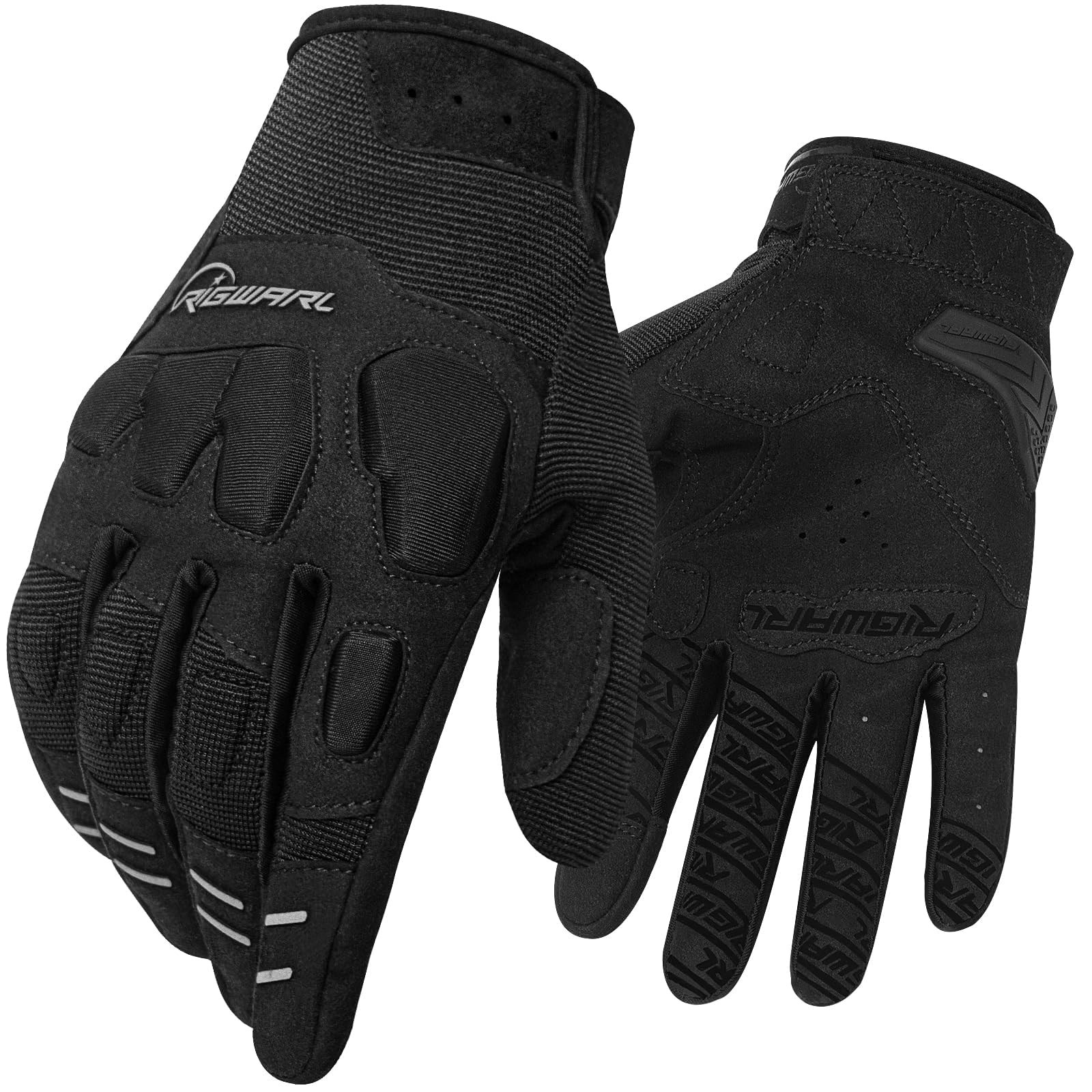 RIGWARL Comfortable Mountain Bike & Motorcycle Gloves for Women & Men - Touchscreen Fingers for ATV, MTB, Dirt Bike Riding - Perfect for Cycling, Off-Road Adventures & Winter Commuting