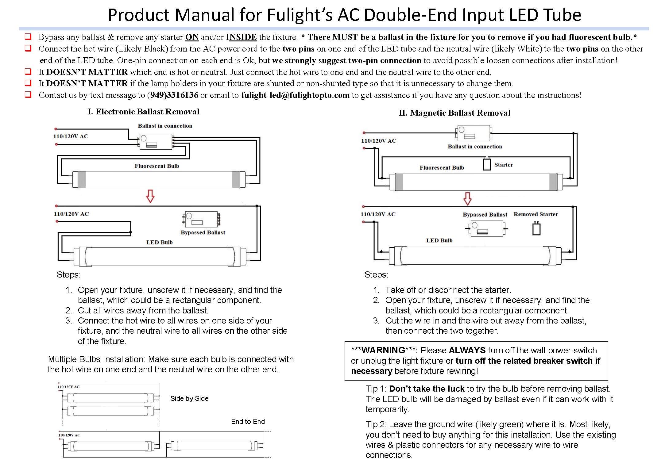 (2-Pack) Dimmable T8 LED Tube Light - 3FT 36-Inch 14W, Cool White 4000-4500K, Type B Double-End Powered, Frosted Cover - Compatible with F25T8/F30T8/F30T12 Fixtures, 110-120VAC (Not Plug-and-Play) - Perfect for Office, Garage, Warehouse & Commercial Lighting