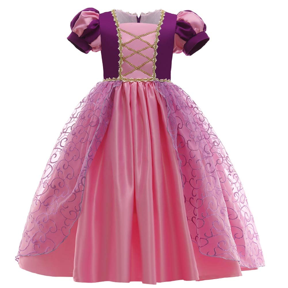 Sofia Princess Dress for Girls - Elegant Birthday, Halloween Costume & Christmas Party Gown with Rapunzel Braid - Perfect for Pageants, Evening Events & Dress-Up Play
