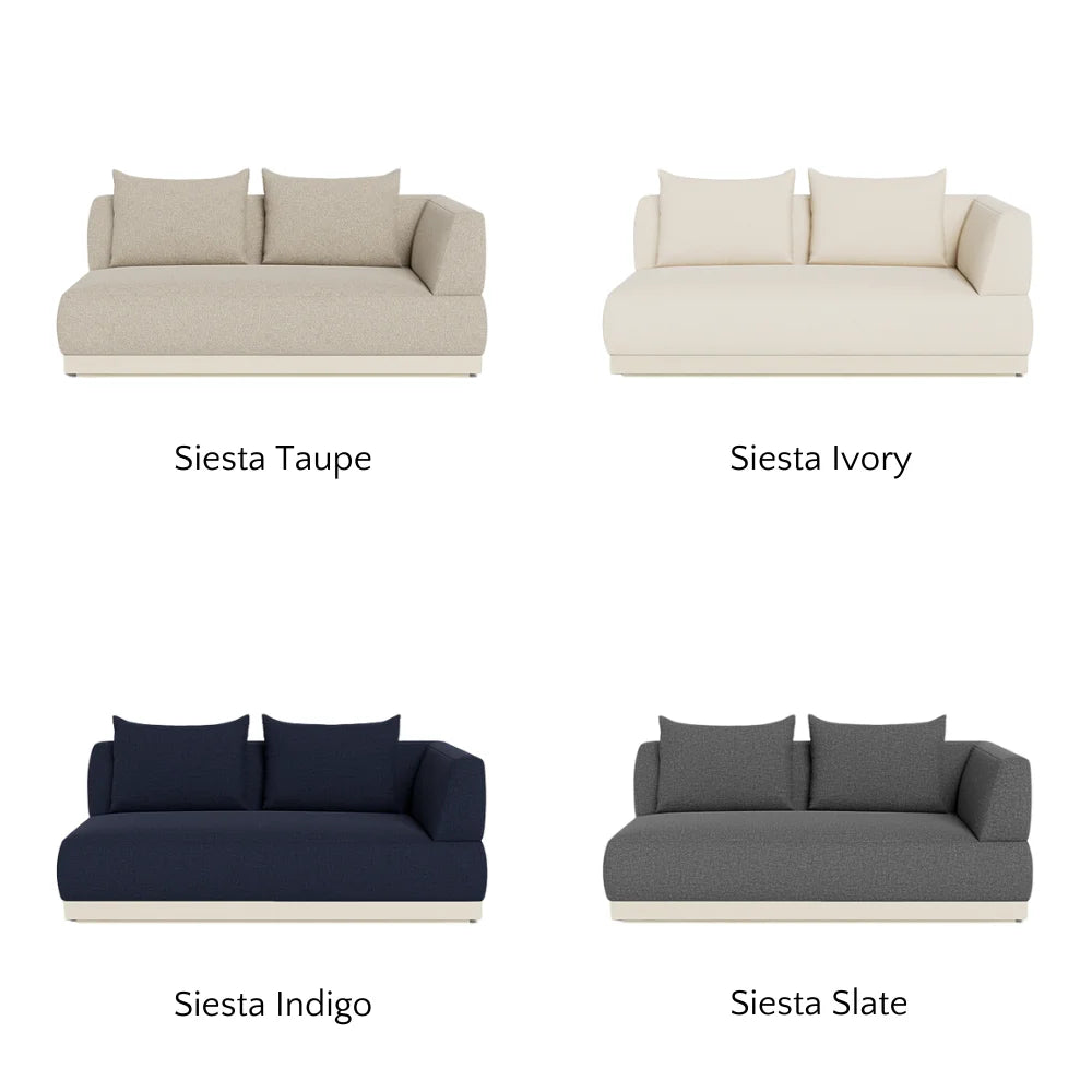 Amalfi 2-Seat Right Arm Outdoor Sectional Sofa - Patio Furniture for Backyard, Poolside & Garden Relaxation