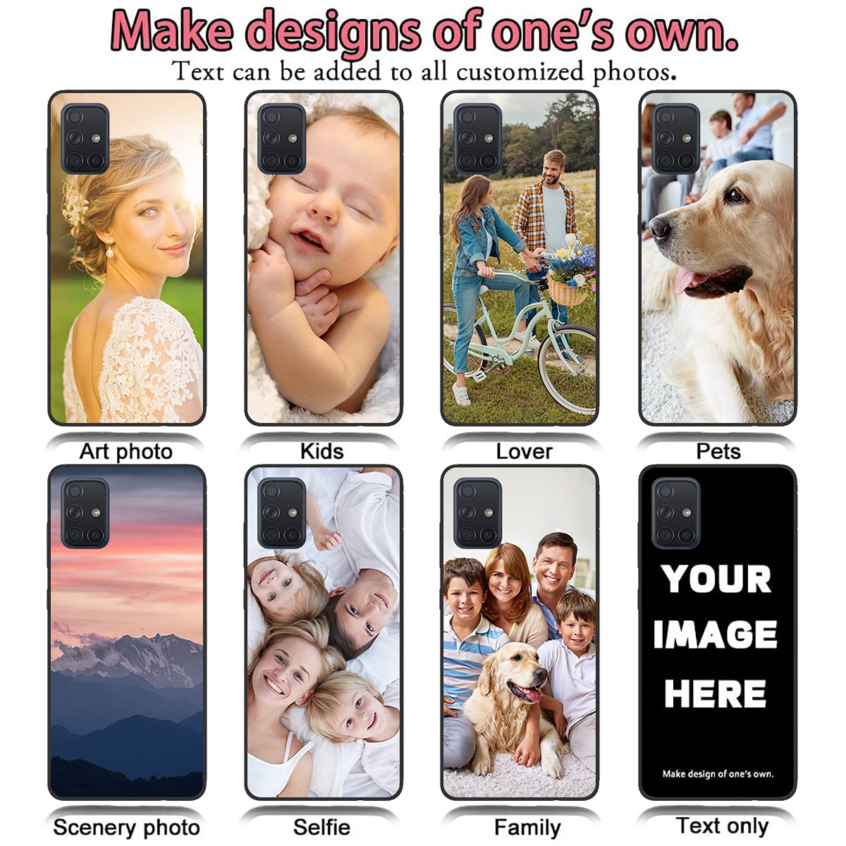 Styletify Customized Photo Case for Samsung Galaxy S7 - Personalized Picture Shockproof Silicone Cover - Soft Candy Color Protective Phone Case - Perfect Christmas Birthday Thanksgiving Gift (Black) - Ideal for Everyday Use, Travel Protection & Special Occasions