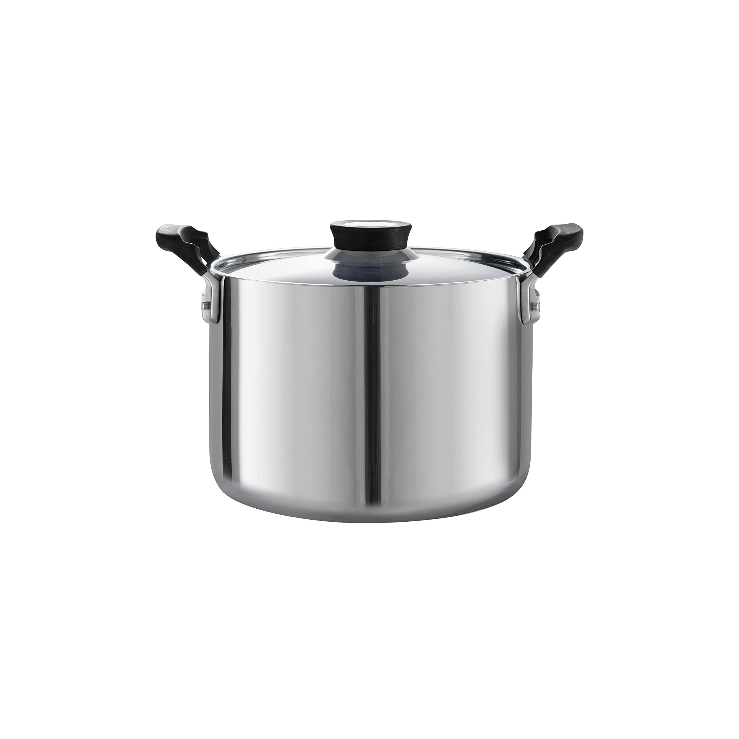 Tramontina 6-Piece Stainless Steel Tri-Ply Clad Cookware Set with Sauce Pan & Stock Pot - 80116/048DS | Nesting Design Saves Space | Perfect for Soups, Stews & Family Cooking