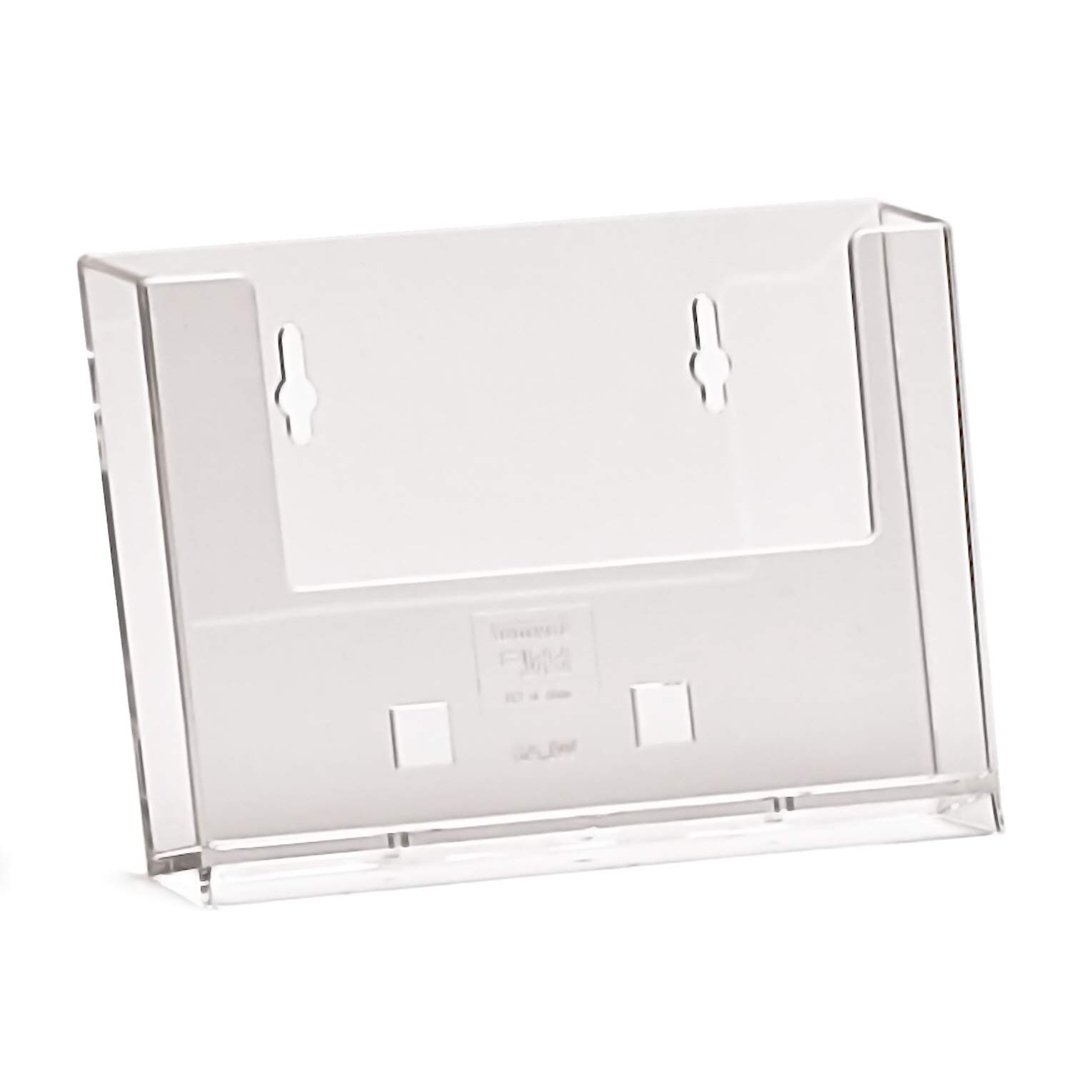 Taymar A6 Landscape Postcard Holder - Transparent Wall Brochure Display for Restaurants, Hotels & Offices - Set of 10 Clear Plastic Document Organizers
