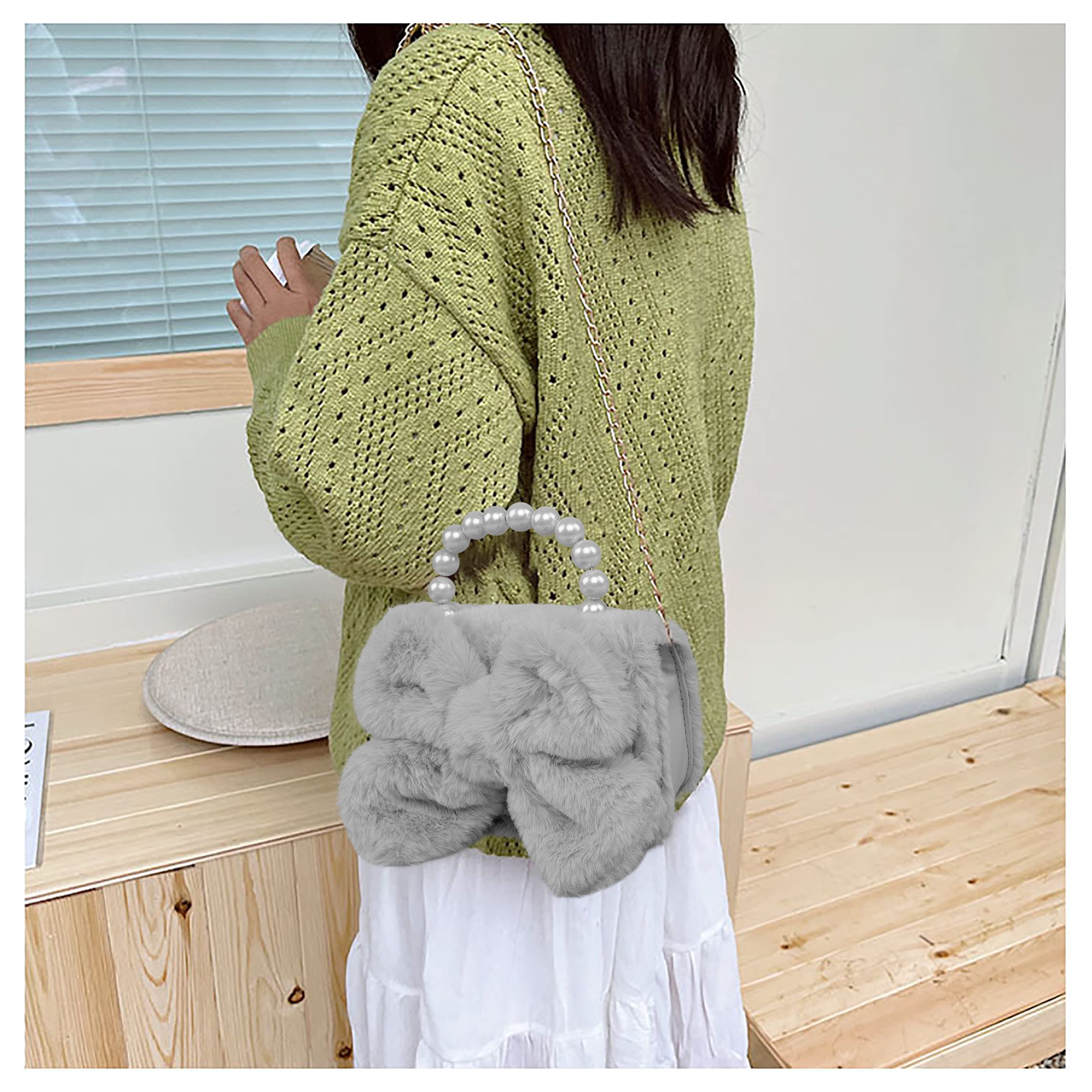 **Cute Fuzzy Mini Shoulder Bag for Girls - Kids Messenger Purse with Phone Holder, Crossbody Clutch for Toddlers | Perfect for School, Travel & Playdates**
