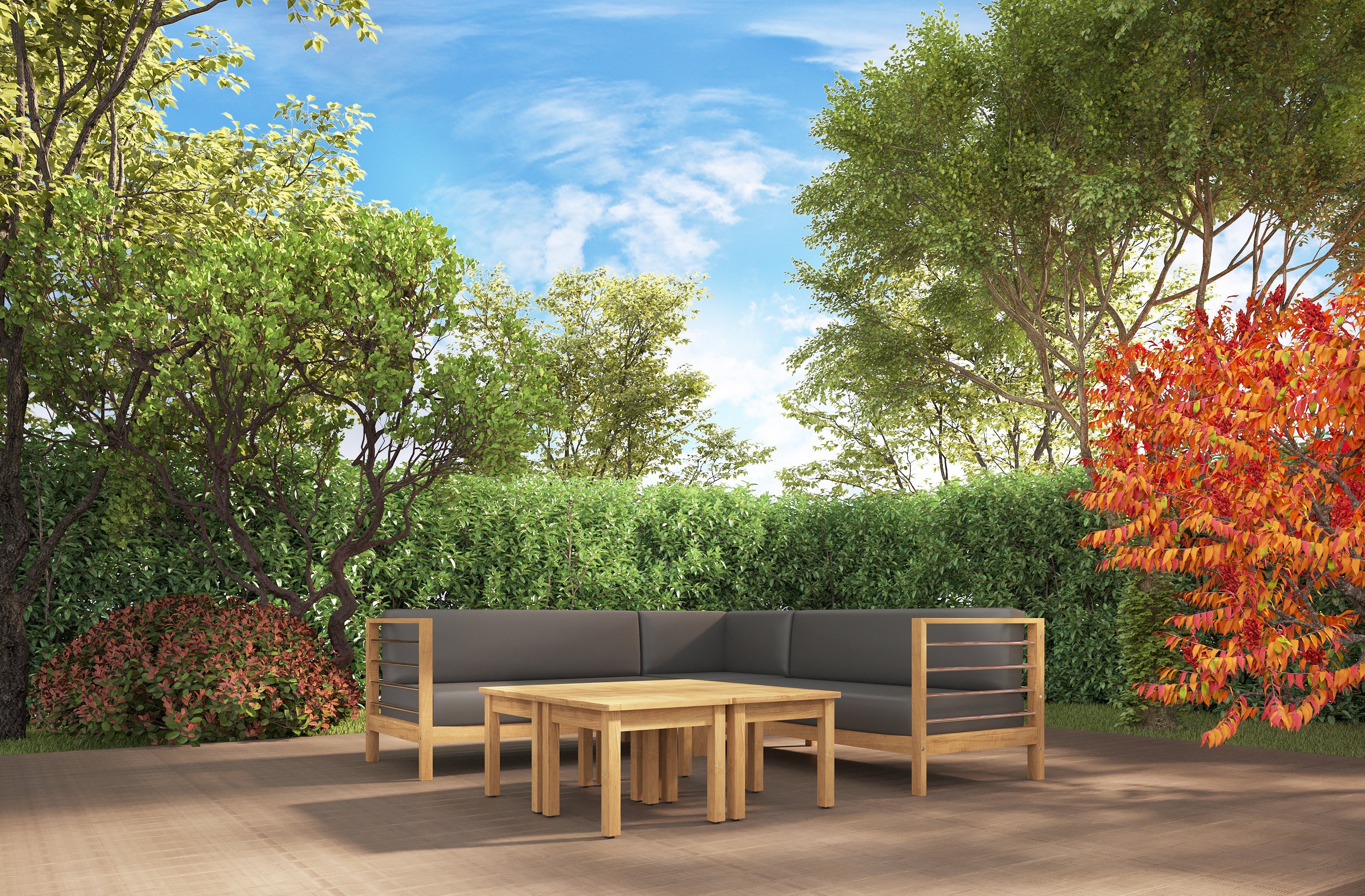 Dionne Square Teak Outdoor Side Table - Weather-Resistant Patio Furniture for Garden, Poolside & Deck - Perfect for Drinks, Books & Decor