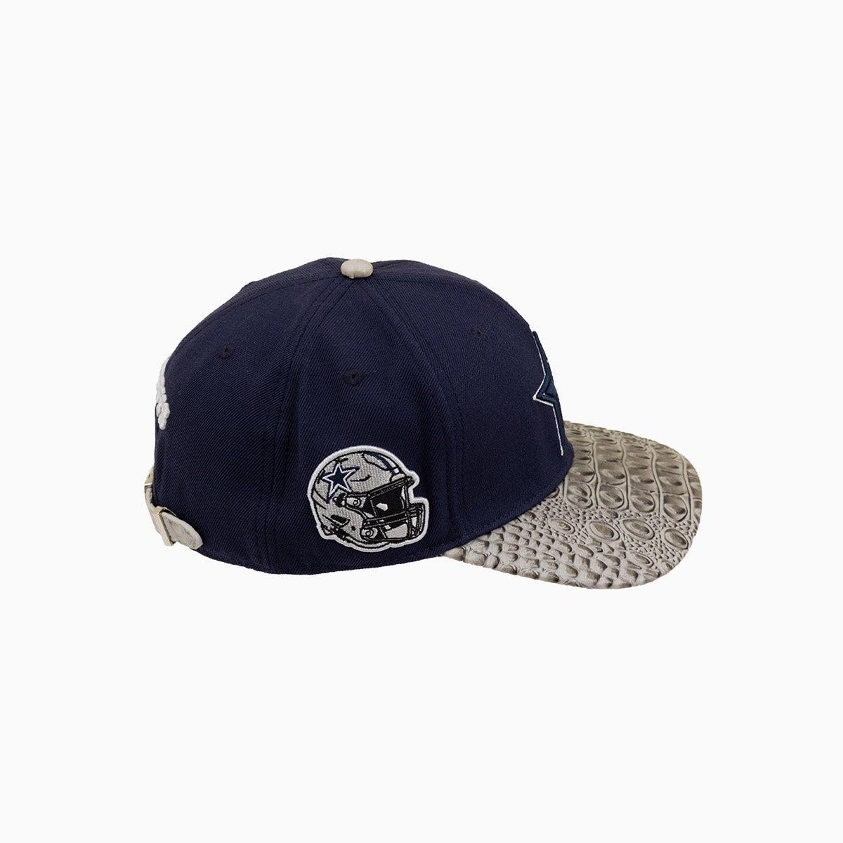 Dallas Cowboys NFL Official Leather Visor Wool Flat Brim Snapback Hat for Men - Perfect for Game Day, Sports Events & Casual Wear
