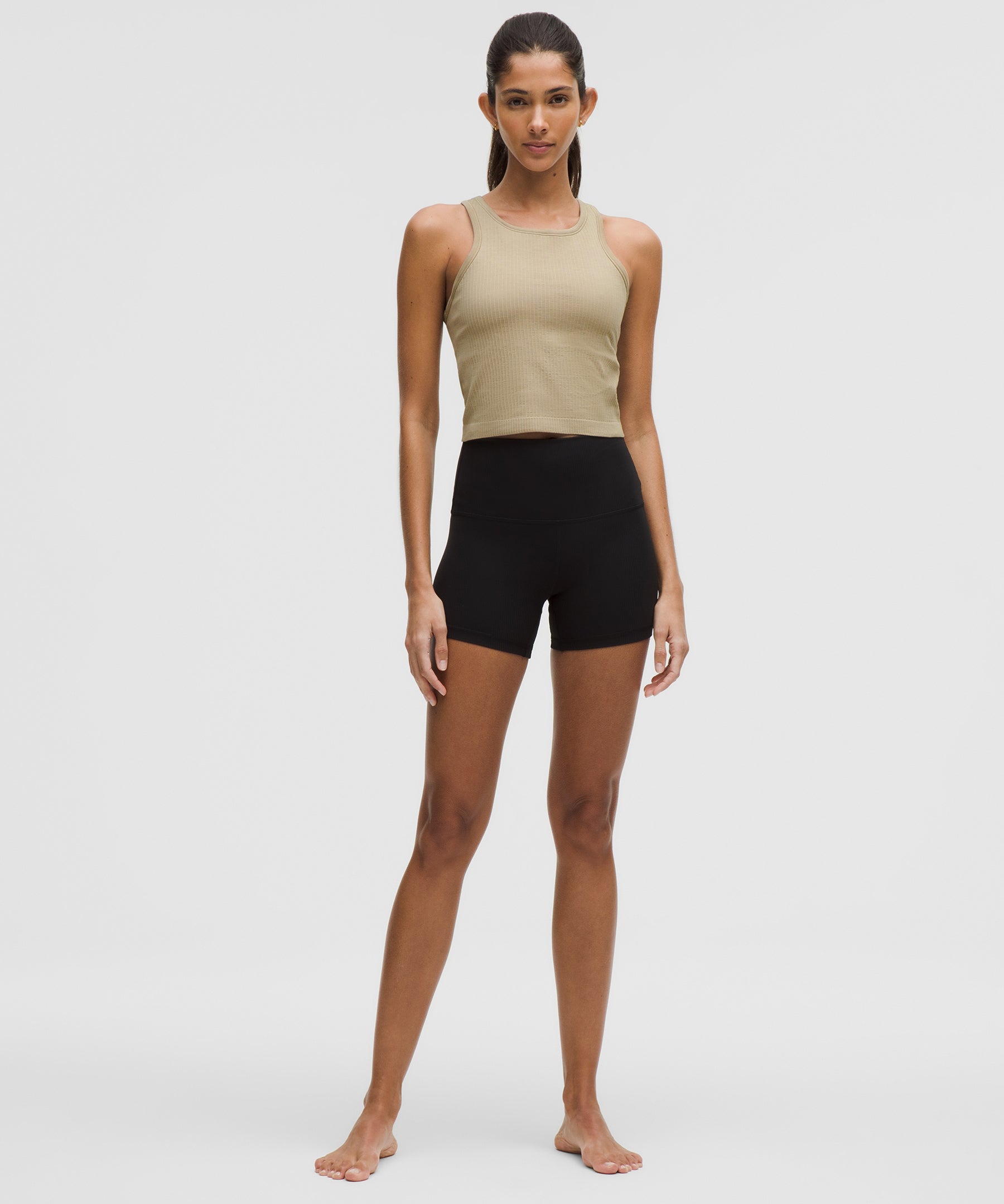 Lululemon Ebb to Street Cropped Racerback Tank Top for Women - Yoga, Workout & Gym Essential - Breathable & Stretchy Activewear for Running & Fitness