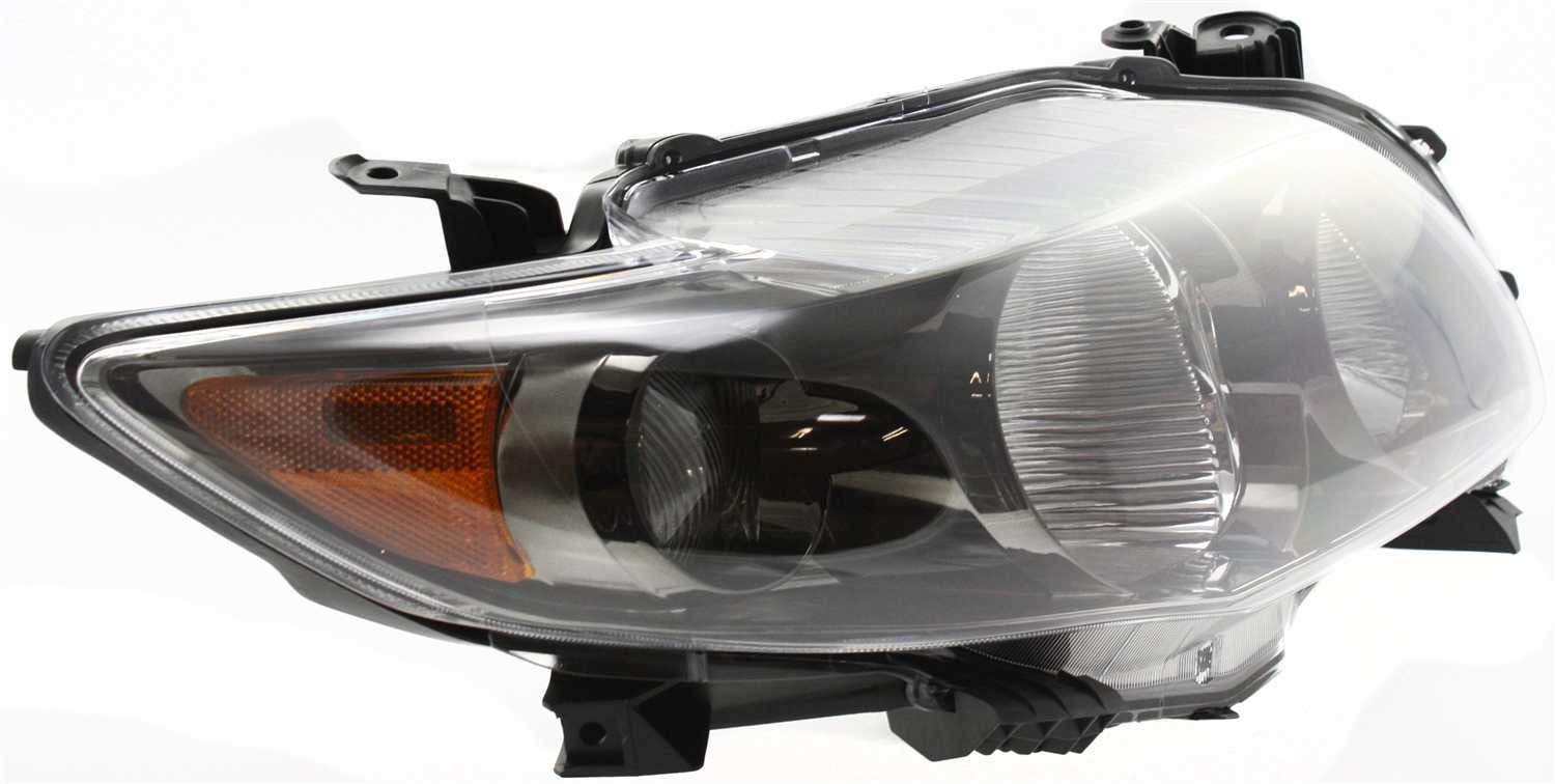 Toyota Corolla 2009-2010 Headlight Assembly - Driver & Passenger Side Halogen Replacement with Bulbs | Black Housing | Fits North American Models | Replaces OEM# 8111002680 8115002680 | Perfect for Night Driving & Vehicle Restoration Projects