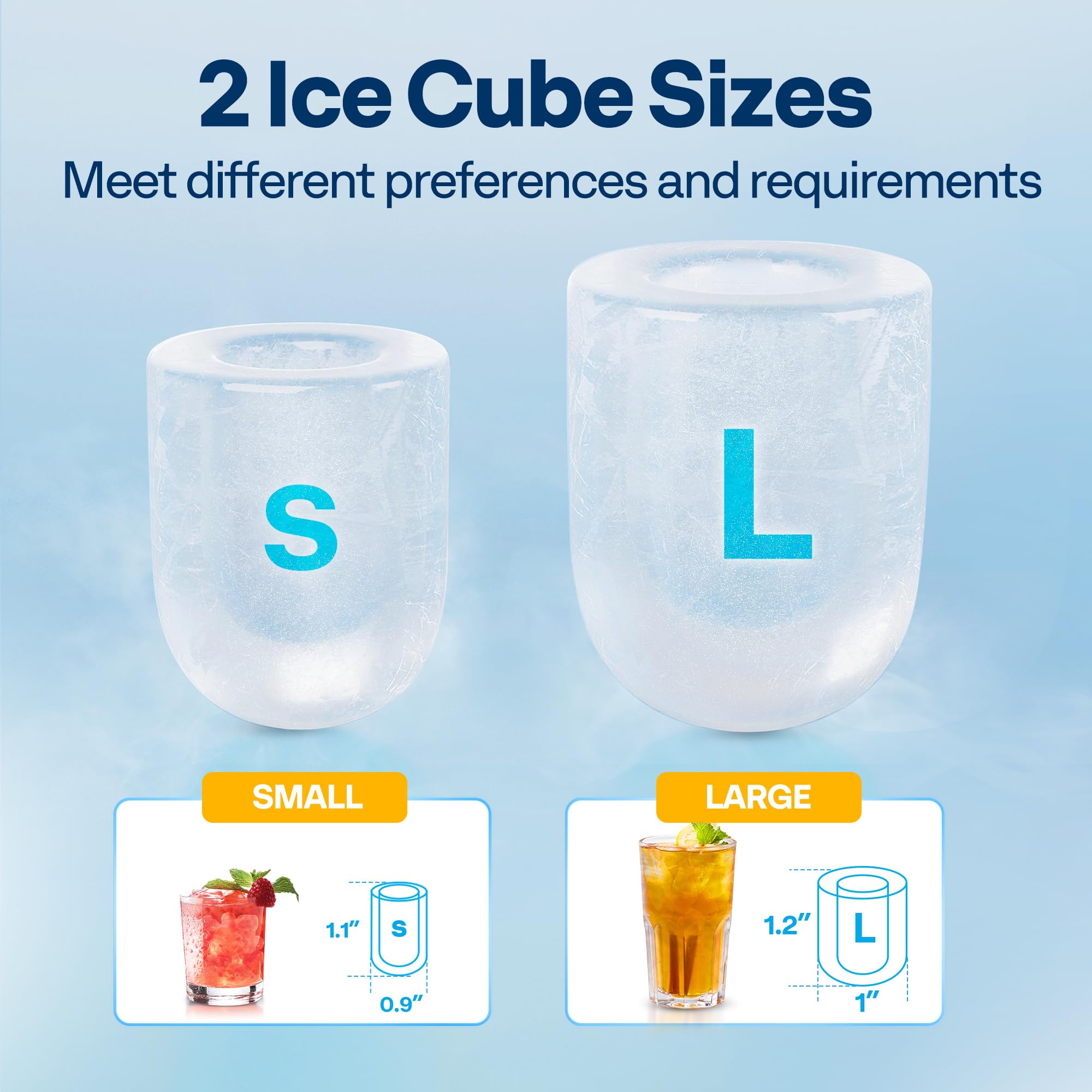 VIVOHOME Portable Countertop Ice Maker Machine - 26lbs/Day, 9 Ice Cubes in 6 Minutes, Self-Cleaning with Hand Scoop (Red) - Perfect for Home, Office, RV, and Parties