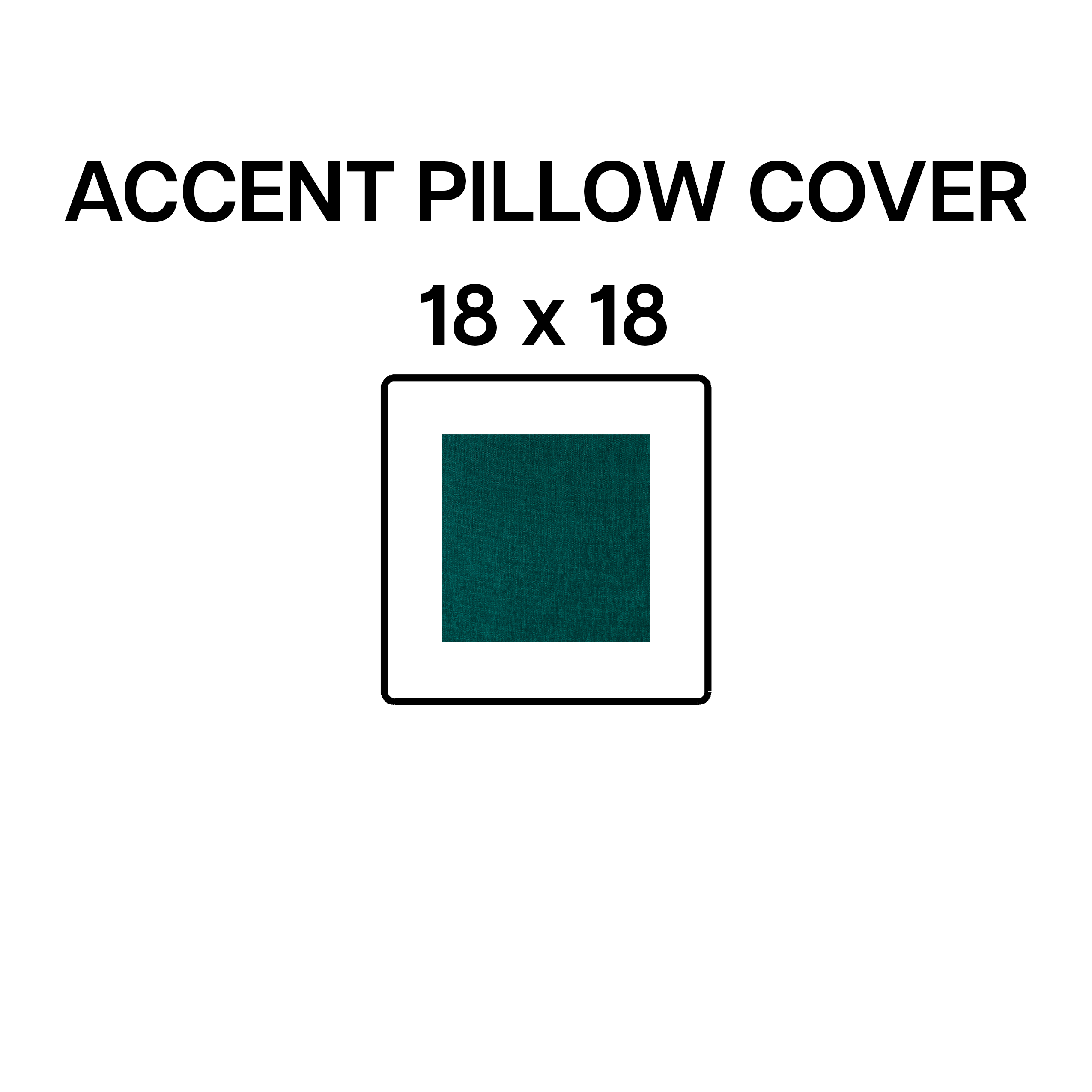 18x18 Inch Marine Teal Accent Pillow Cover - Soft Decorative Throw Pillow Case for Sofa, Bed, Couch - BP 641 98 Home Decor