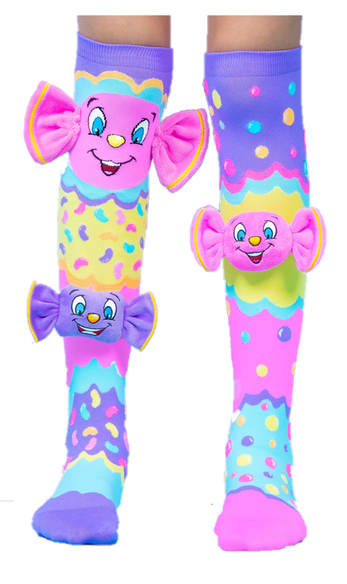 Madmia Jolly Lolly Socks - Fun Colorful Novelty Socks for Women & Men - Perfect for Christmas Gifts, Party Costumes & Casual Wear