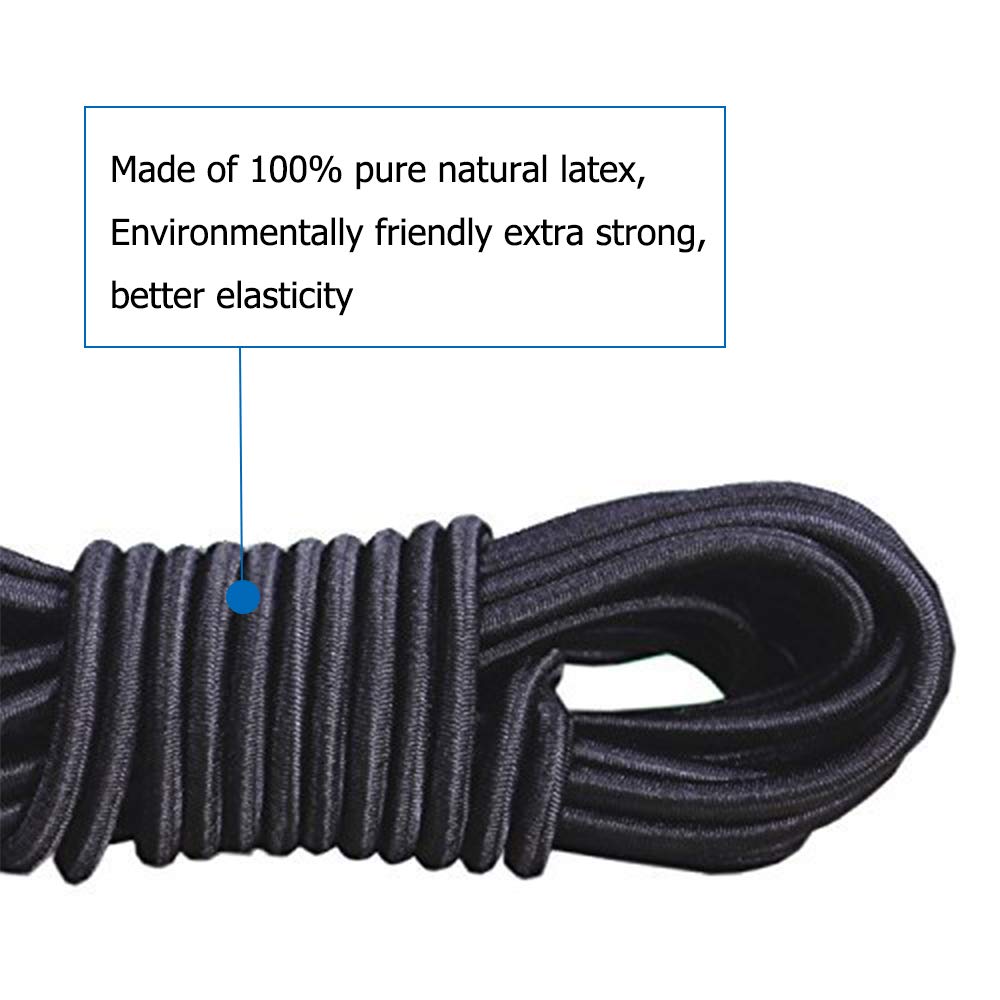 Professional Replacement Bungee Cords for Zero Gravity Chair (4-Pack, Black) - Heavy Duty Repair Kit for Patio Lounge Chairs, Outdoor Recliners & Poolside Relaxation