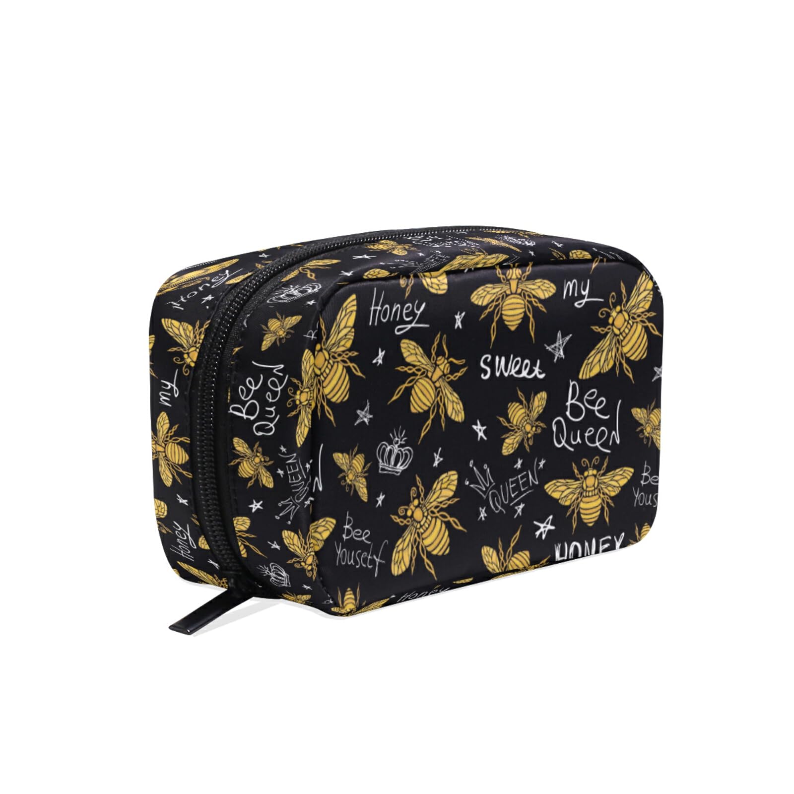 Sweet Bee Makeup Bag for Women Travel | Cosmetic Organizer with Compartments | Perfect for Toiletries & Travel Essentials