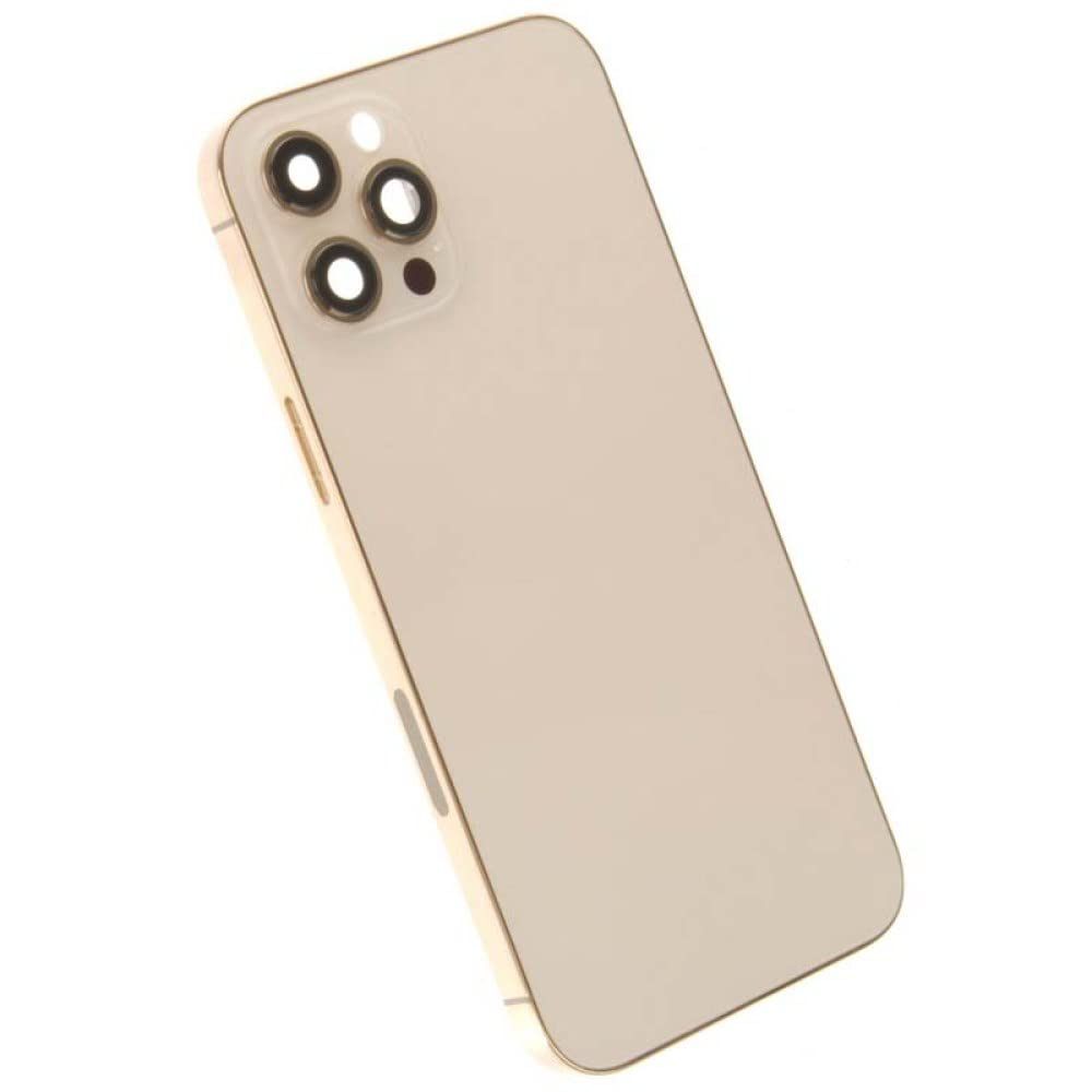 Apple iPhone 12 Pro Max Housing Assembly with Wireless Charging Coil - Gold Replacement Back Cover with Separator Card | DIY Repair Part for Home & Professional Use