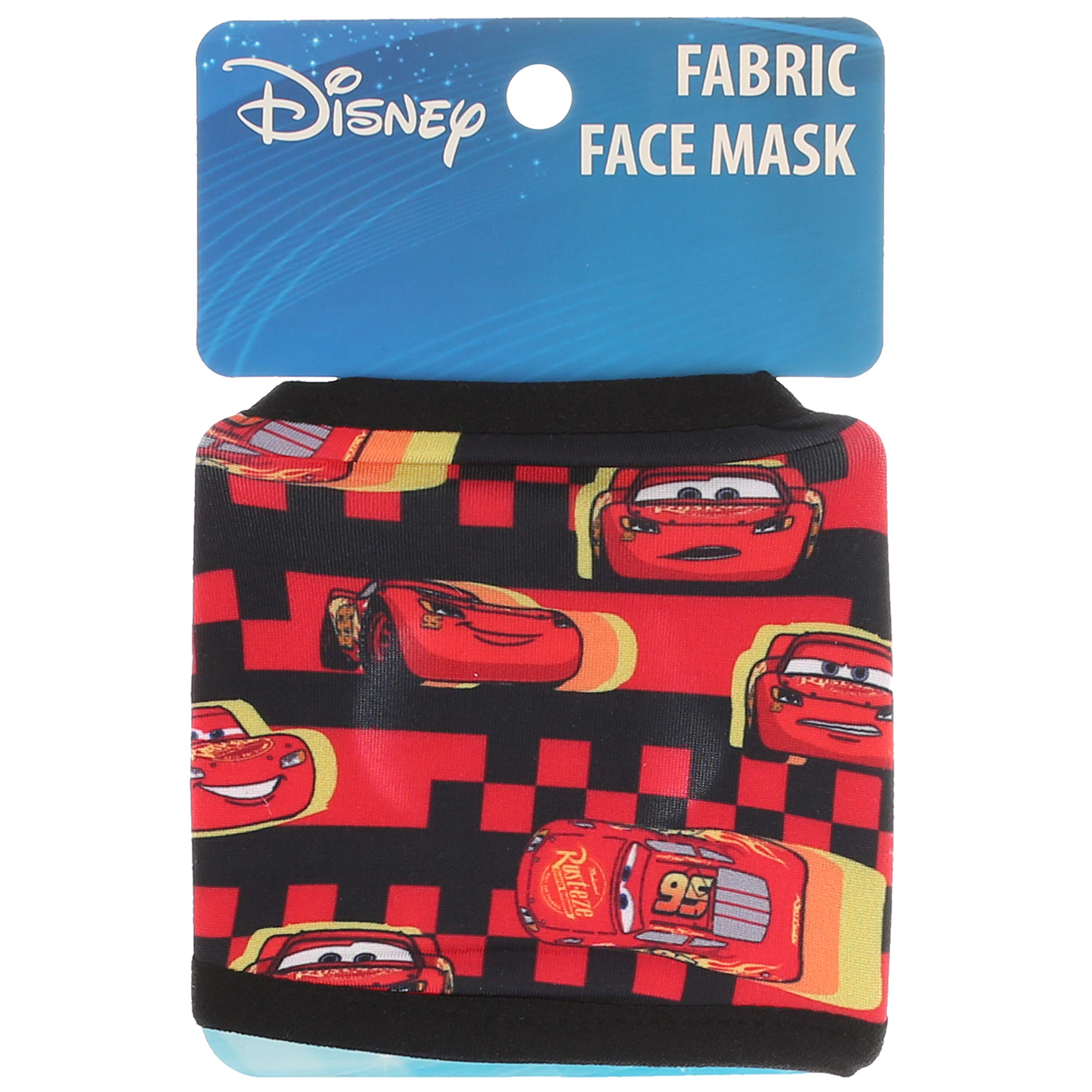 Disney Pixar Cars Lightning McQueen Racing Checkered Face Mask for Kids - Breathable & Comfortable for School, Playtime, and Outdoor Activities