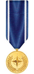 MEDALS OF AMERICA EST. 1976 NATO Bosnia Service Medal - Miniature Anodized Military Award for Collectors & Veterans | Display Case, Shadow Box, Uniform Decoration