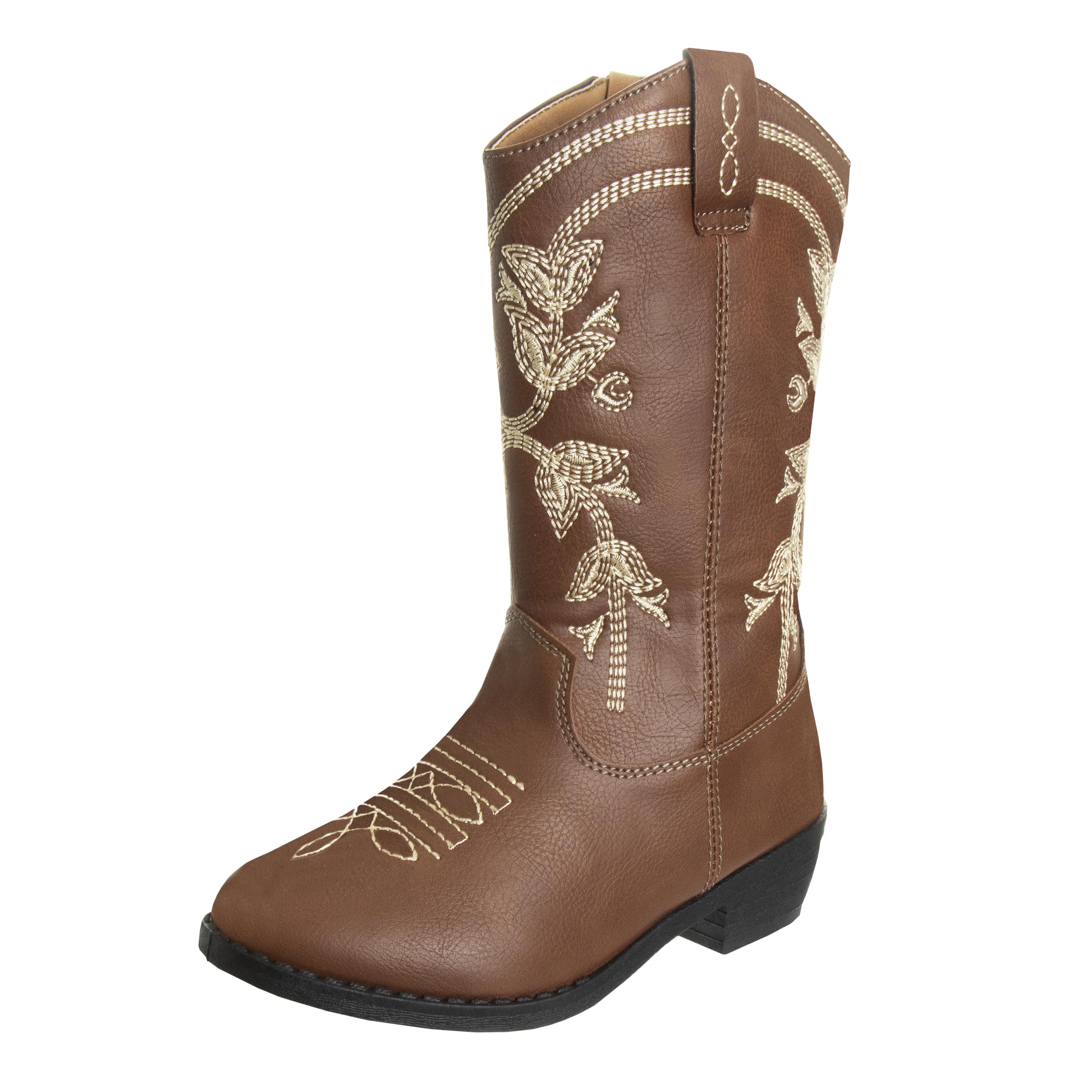**Girls' Western Cowboy Boots for Toddlers - Soft Leather Cowgirl Boots for Kids | Best Christmas & Birthday Gifts | Perfect for Halloween Costumes, Rodeo Events, School Playdates & Ranch Visits | Country Dance Party Outfits & Outdoor Play**