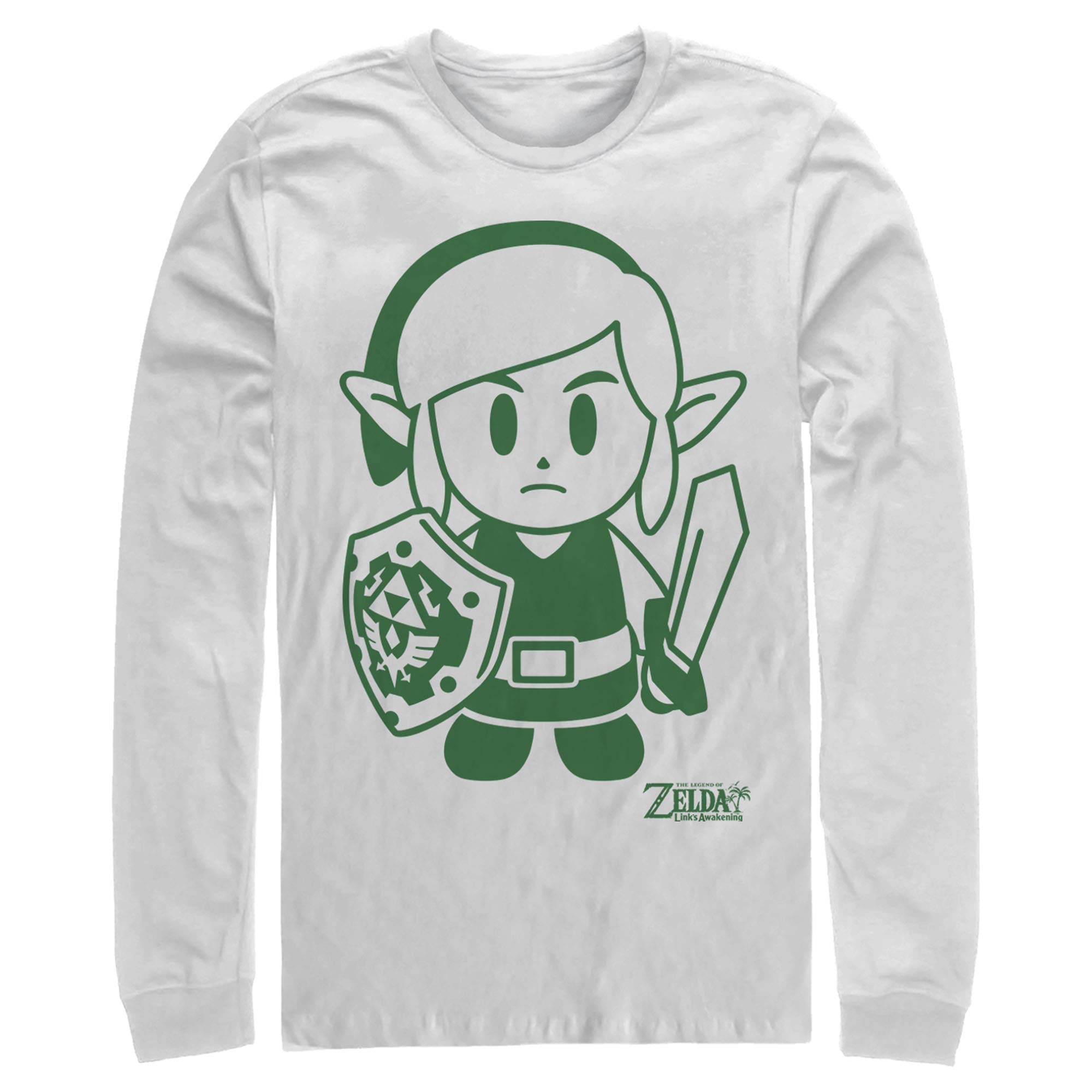 Legend of Zelda Link's Awakening Men's Long Sleeve T-Shirt - Nintendo Video Game Graphic Tee for Casual Wear & Gaming Fans