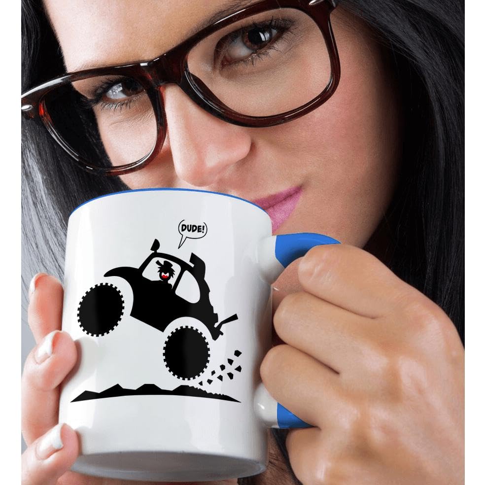 3D Rose Blue and White Ceramic Coffee Mug - 11 oz Insulated Travel Mug for Hot & Cold Drinks - Perfect for Office, Home, or Gift Giving