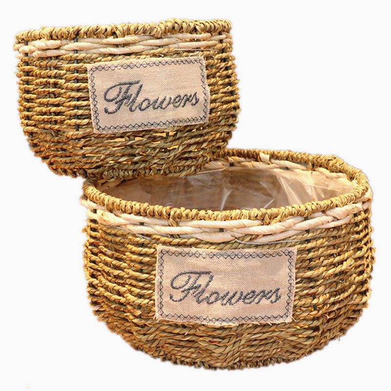 Handmade Large Bamboo Flower Baskets - Natural Eco-Friendly Planters for Home Decor, Wedding Centerpieces & Garden Display