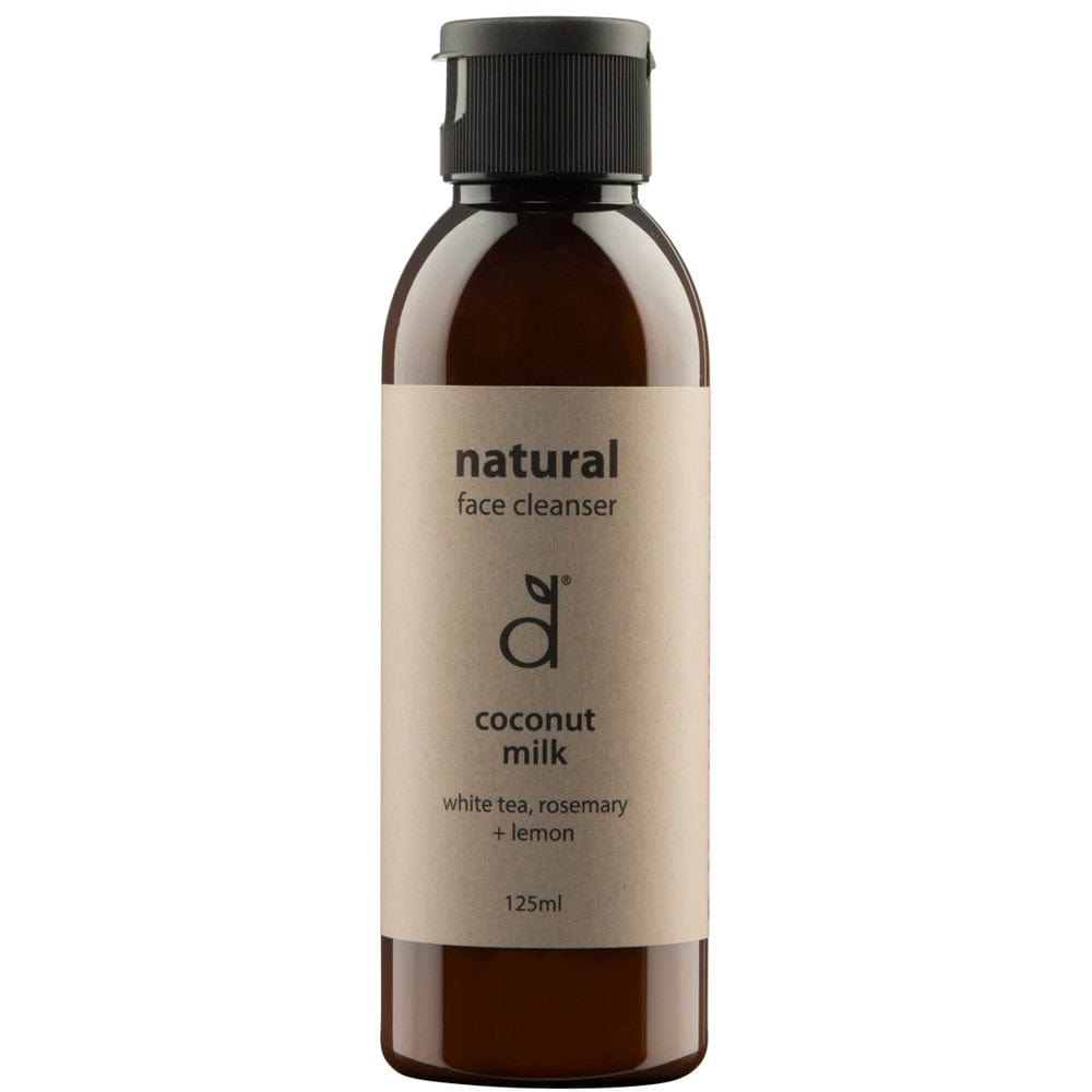 Dindi Naturals Coconut Milk Face Cleanser 125ml - Gentle & Hydrating for Dry & Sensitive Skin - Perfect for Daily Skincare Routine & Travel