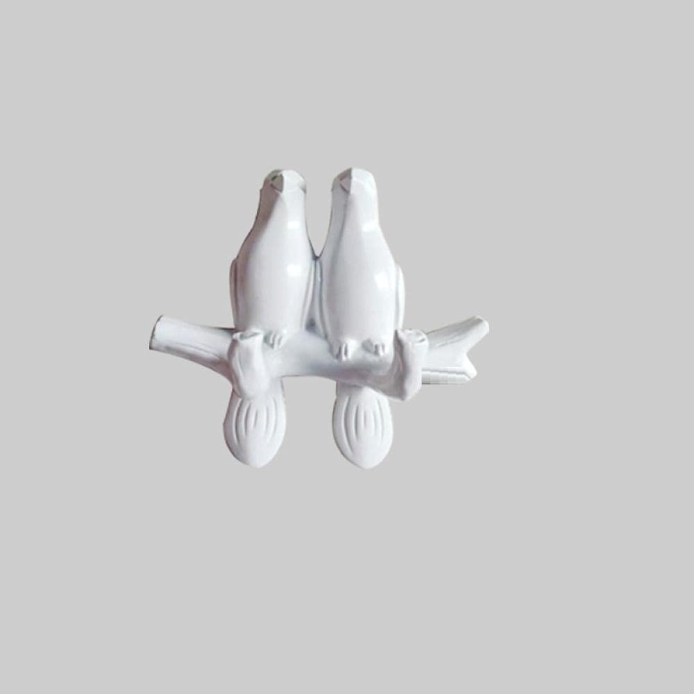 Handmade White Bird Hook Sculpture - Creative Home Decor Figurine for Wall & Door Decoration | Perfect for Living Room, Bedroom, and Entryway Décor