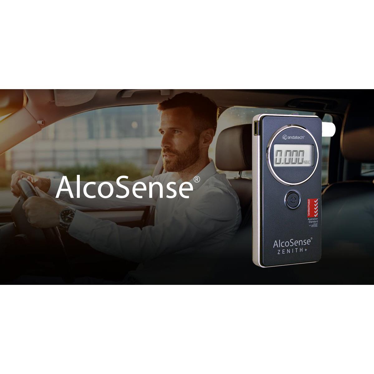 Andatech Alcosense Zenith+ Personal Breathalyser - Professional Alcohol Breath Tester for Accurate BAC Measurement | Perfect for Drivers, Workplace Safety & Personal Use