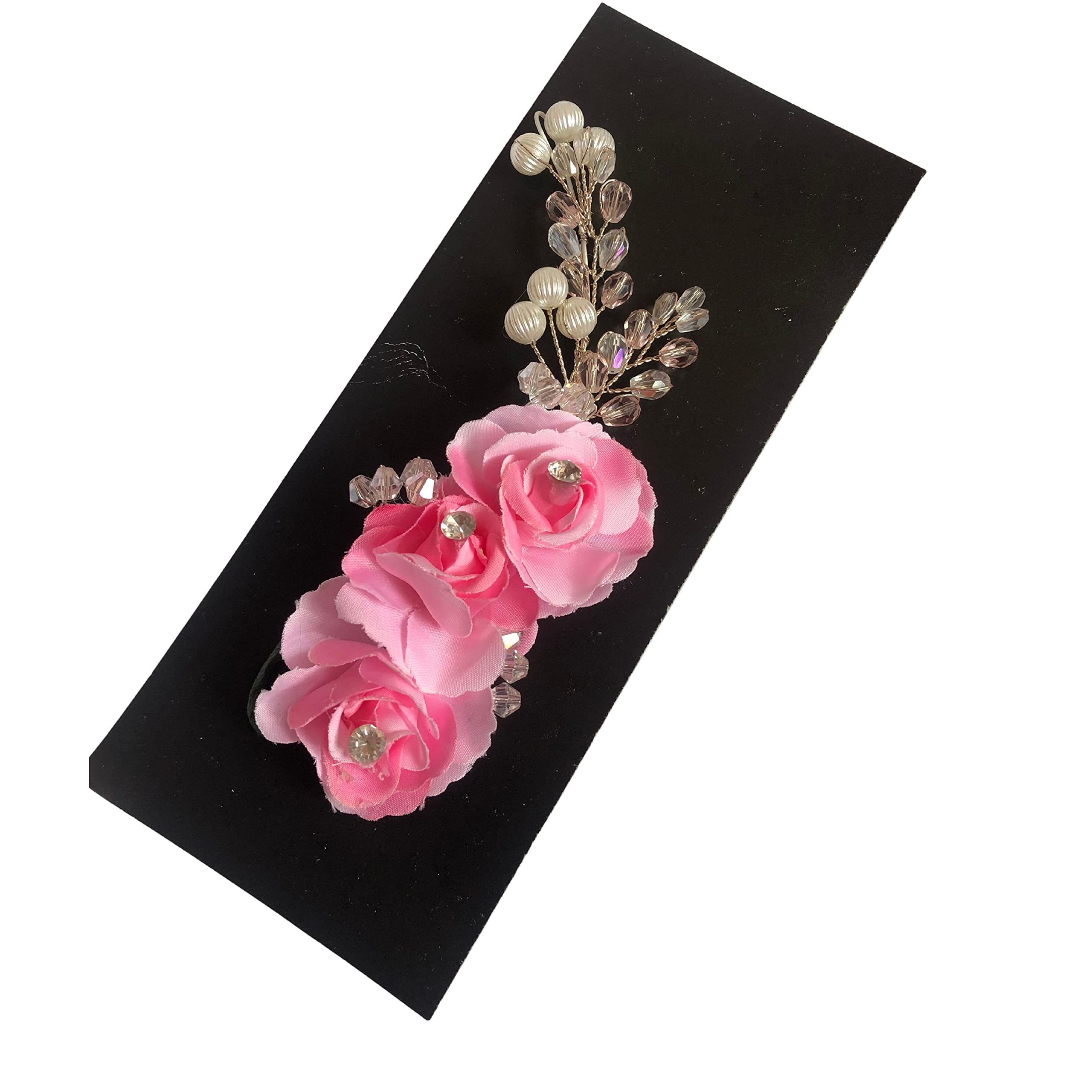 Elegant Pink Wedding Hair Accessories with Flowers - Perfect for Bridal Bouquets, Bridesmaids, and Special Occasions