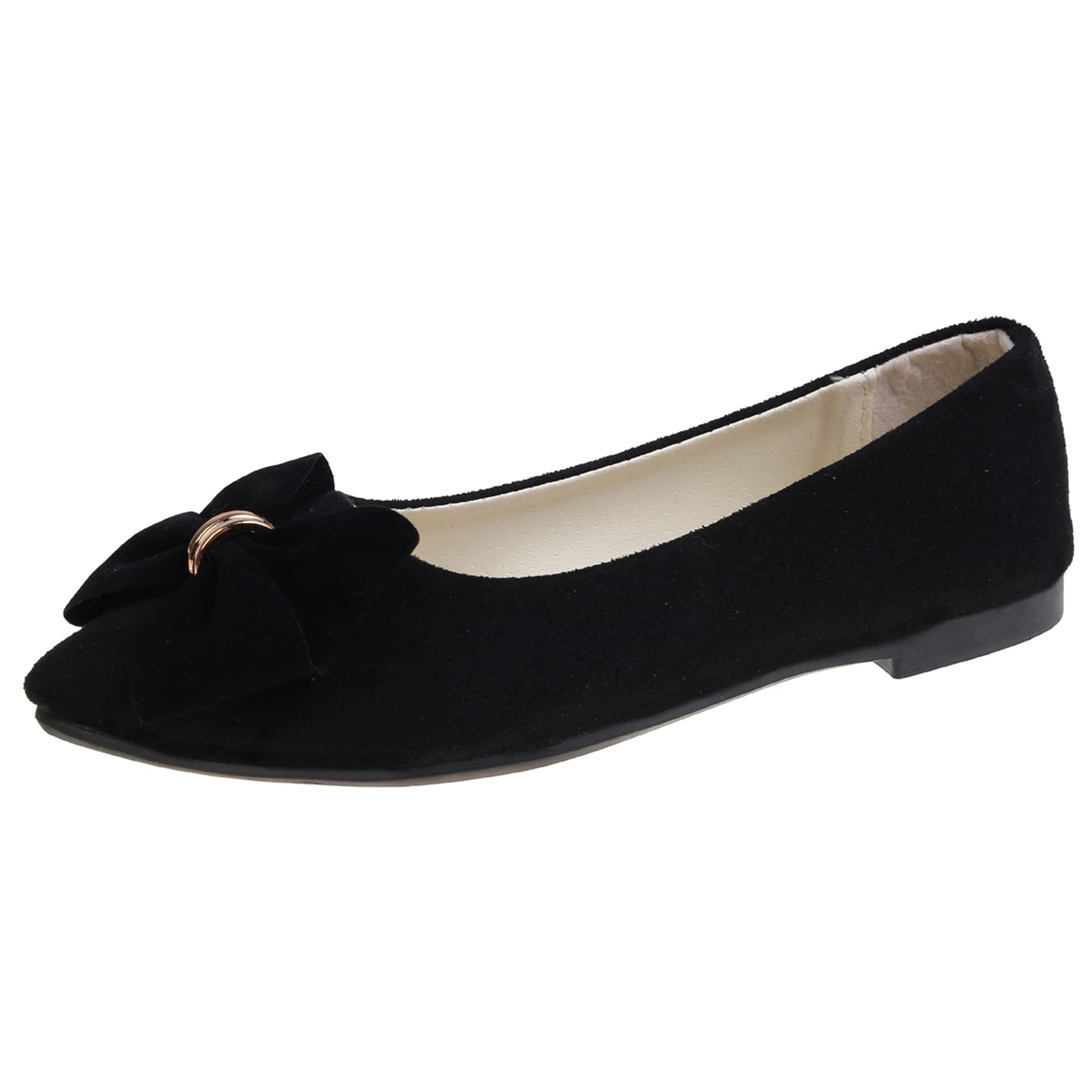 Bolomee Women's Sexy Leopard Print Pointed Toe Flats - Western Style Low Heel Slip On Walking Shoes for Office Ladies | Comfortable Work Shoes for Business Women, Casual Outfits & Daily Commute