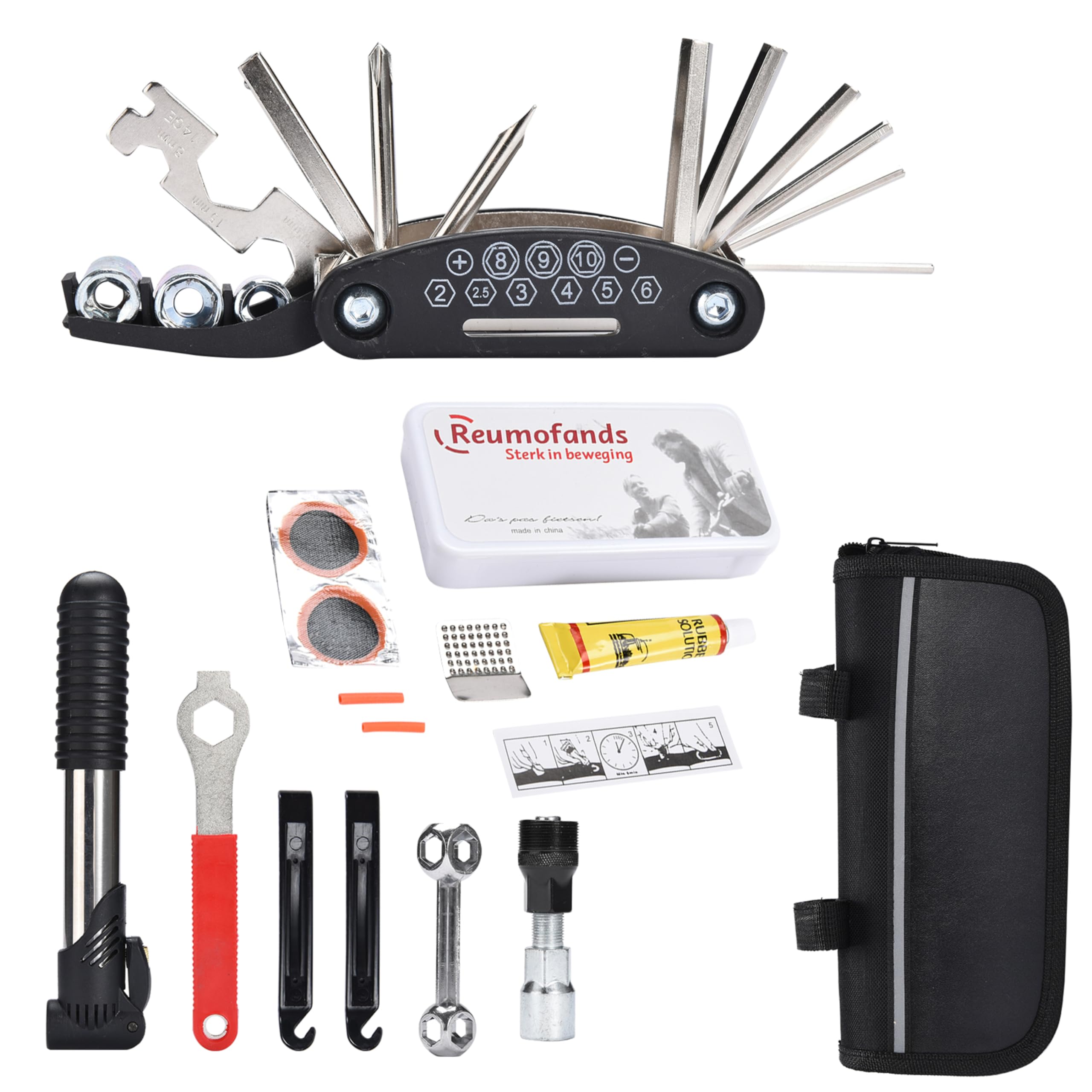 Portable Bike Repair Kit with Mini Pump - Mountain & Trike Bicycle Tool Set for Emergency Roadside Fixes - Compact Cycling Accessories Gift for Beginners & Pro Riders - Perfect for Trail Riding, Commuting & Travel Adventures
