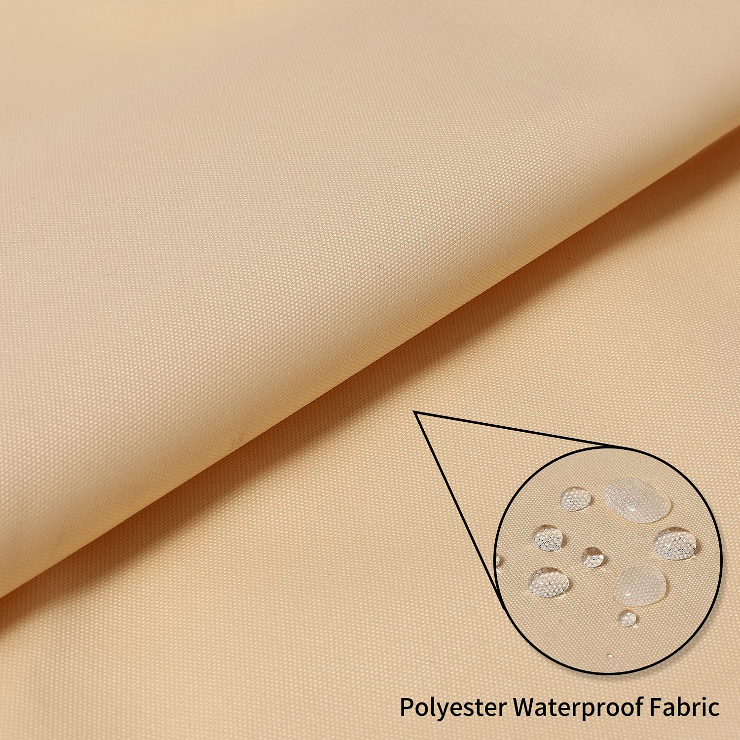 8'x10' Rectangle Beige Shade Sail - UV Block Waterproof Sun Canopy for Backyard, Patio, Garden & Pool - Custom Outdoor Sunshade for Relaxation and Sun Protection