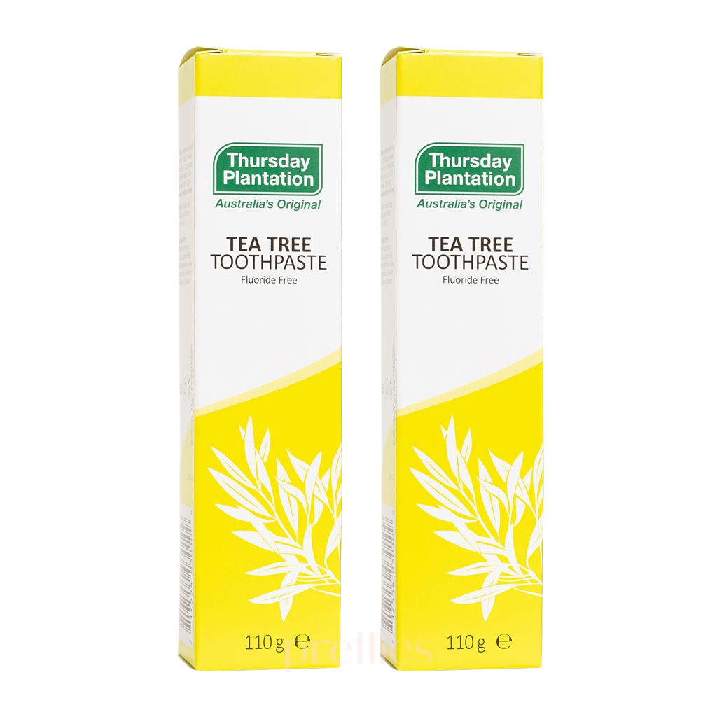 Thursday Plantation Tea Tree Toothpaste 110g x2 Pack - Natural Antibacterial Toothpaste for Fresh Breath & Gum Health - Perfect for Travel & Daily Oral Care Routine